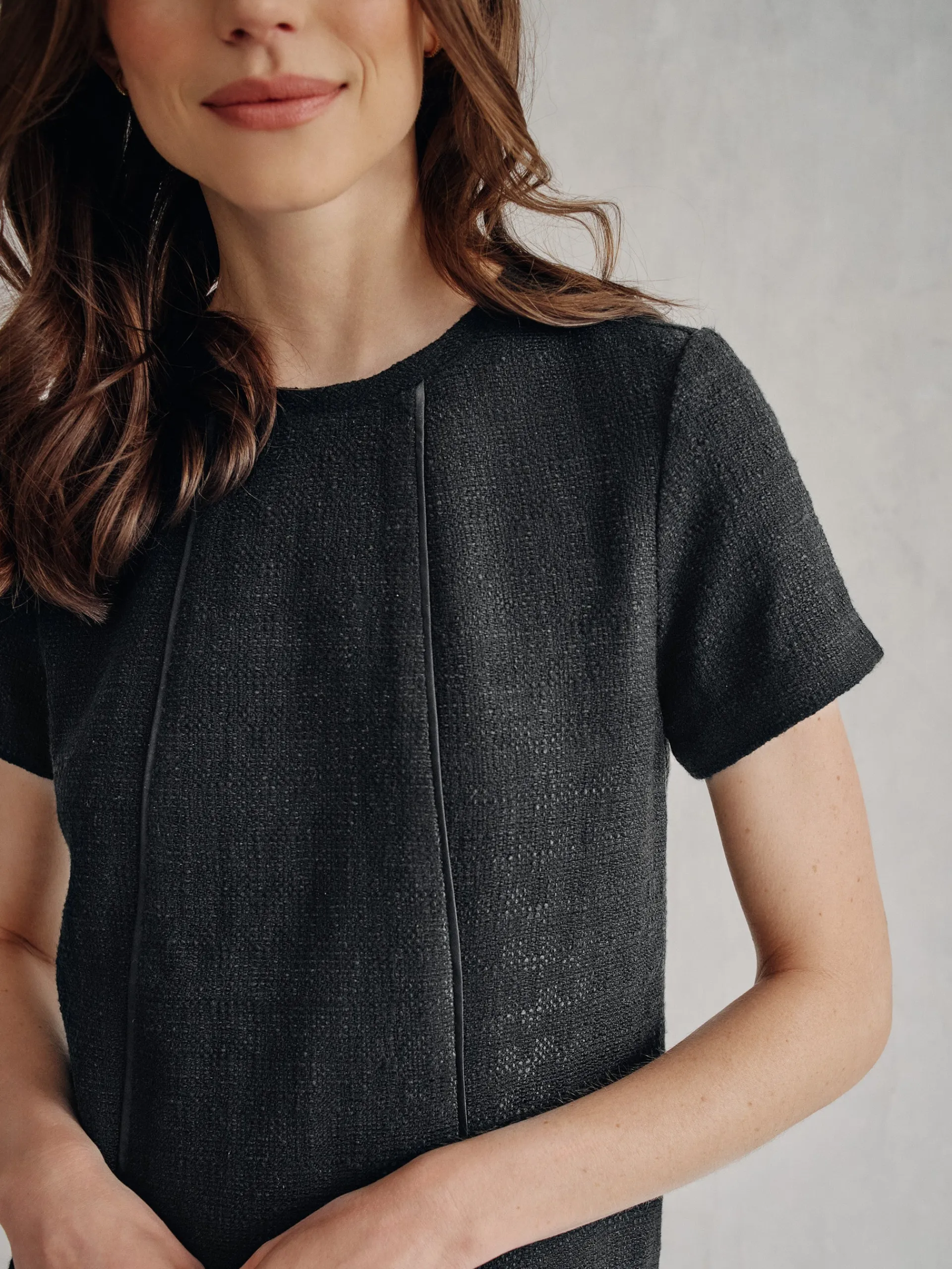 J.McLaughlin Ada Tweed Dress Black Hot