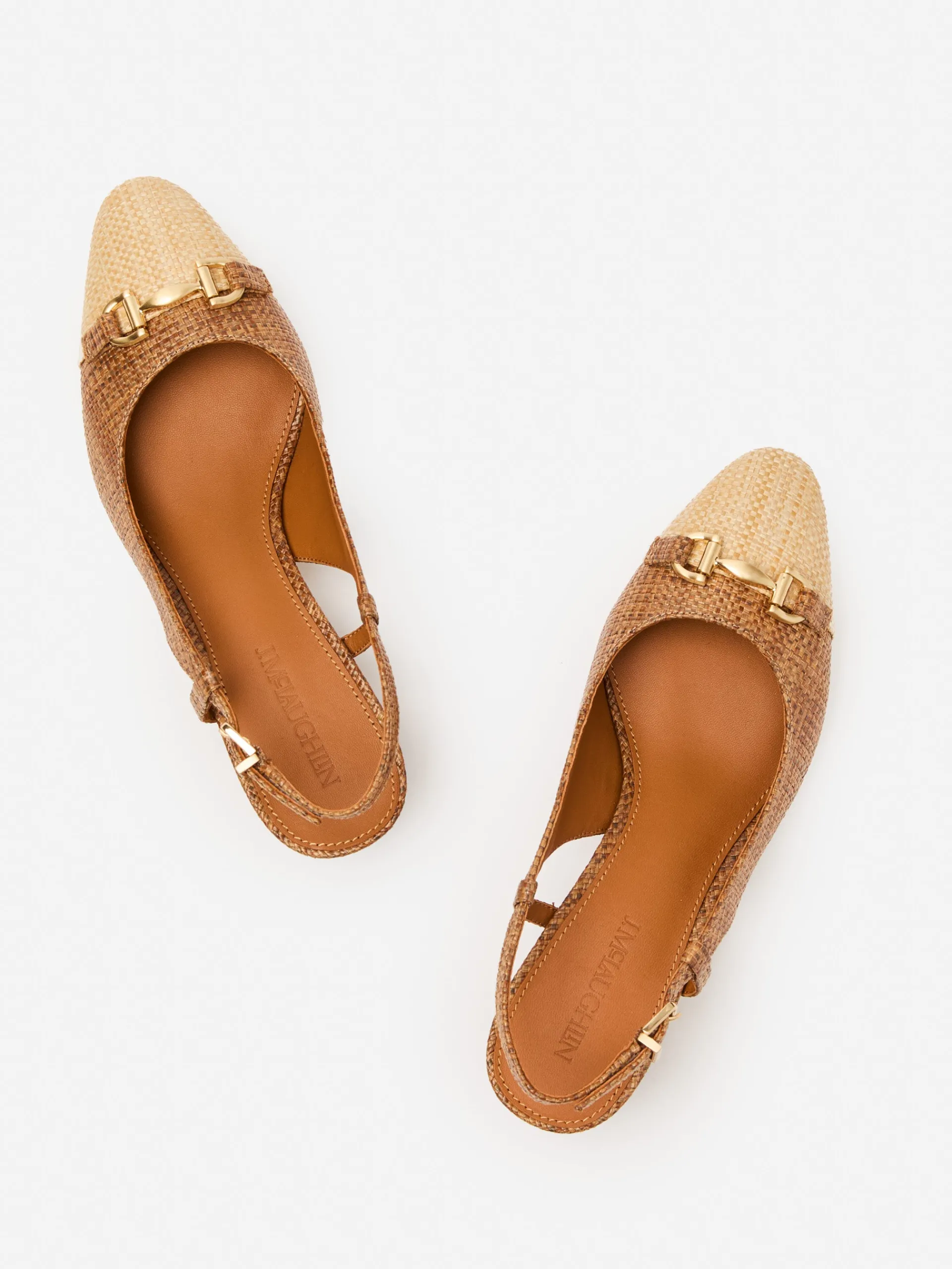J.McLaughlin Agyness Slingback Heels Cuoio/Beechwood Best