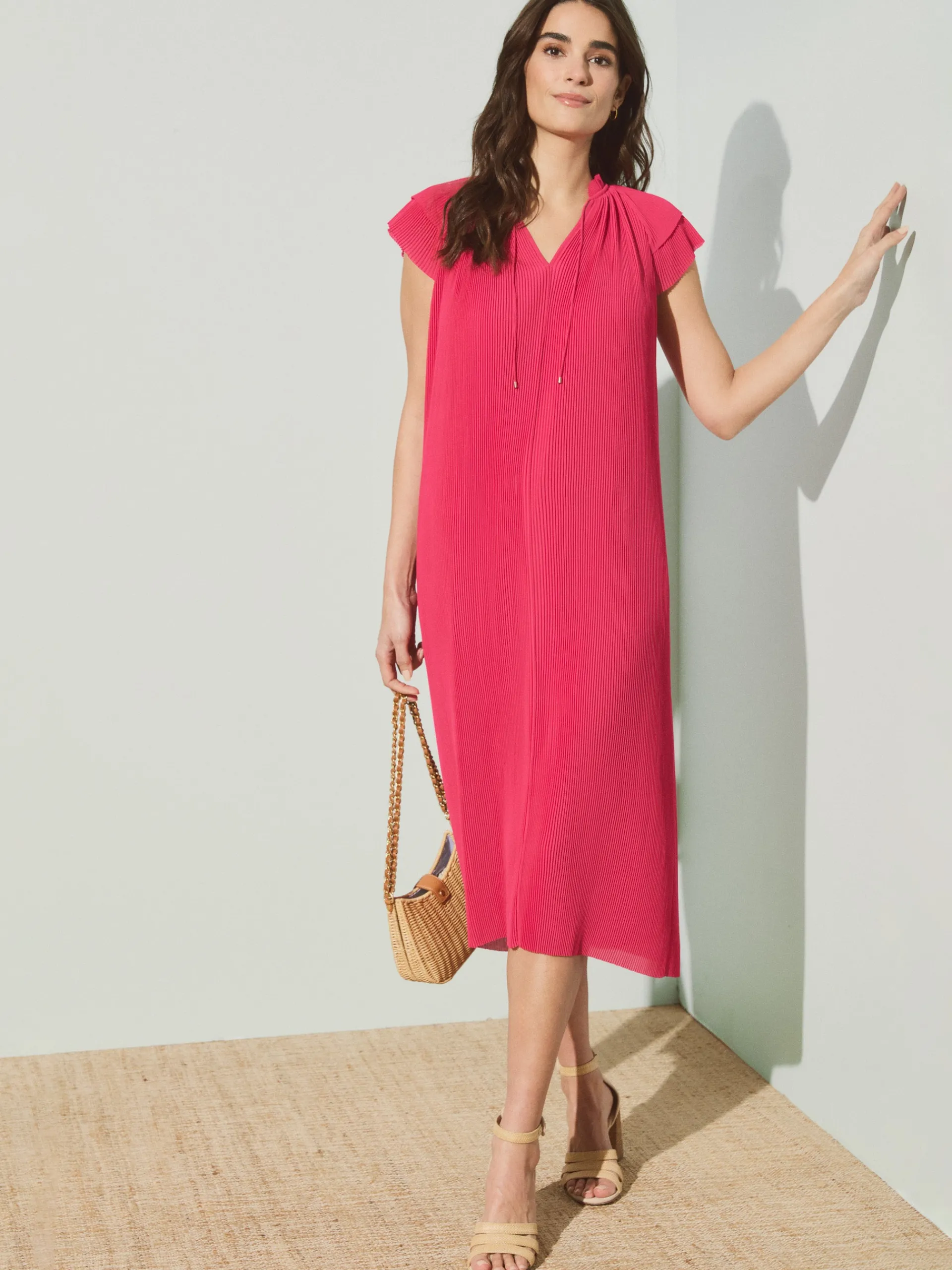 J.McLaughlin Aisha Dress CarmineRose Cheap