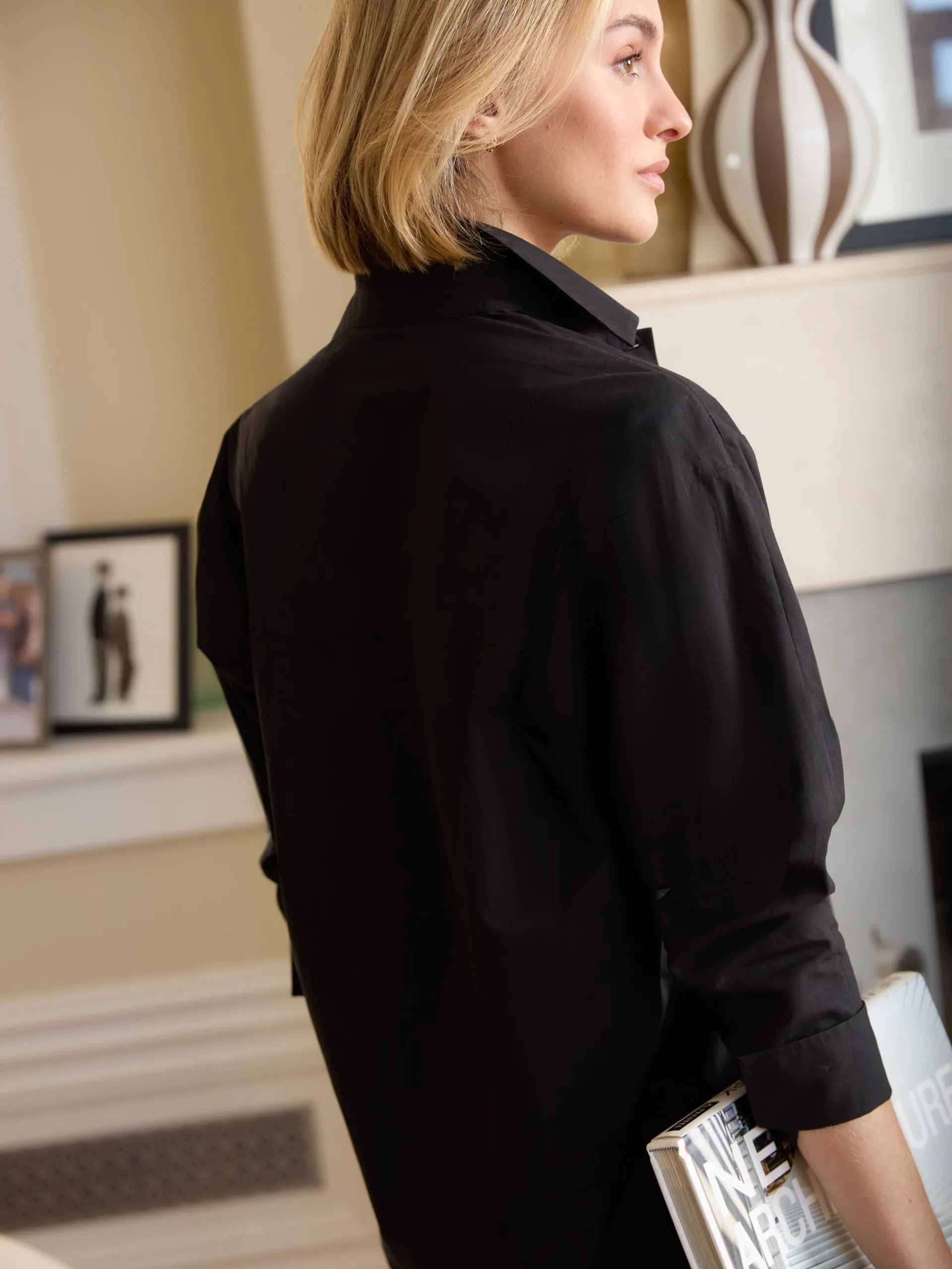 J.McLaughlin Alexis Shirt Black Cheap