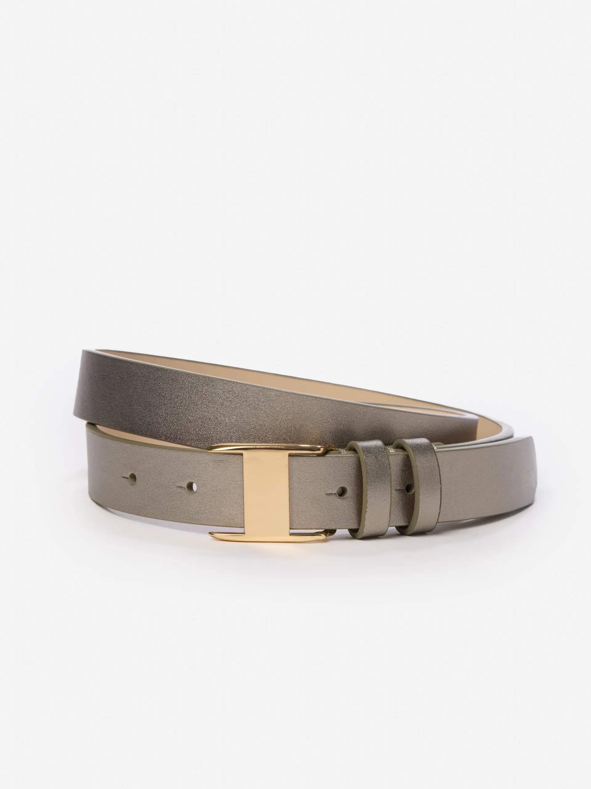 J.McLaughlin Allegra Leather Belt Silver Outlet