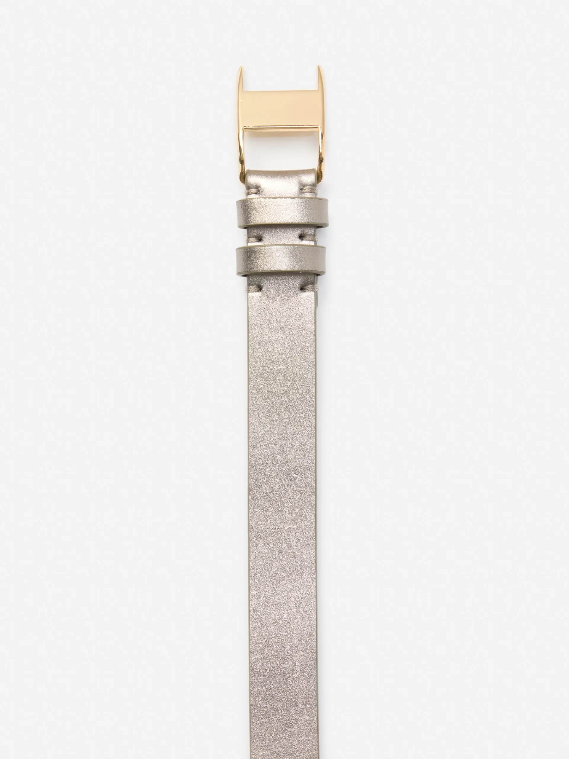 J.McLaughlin Allegra Leather Belt Silver Outlet
