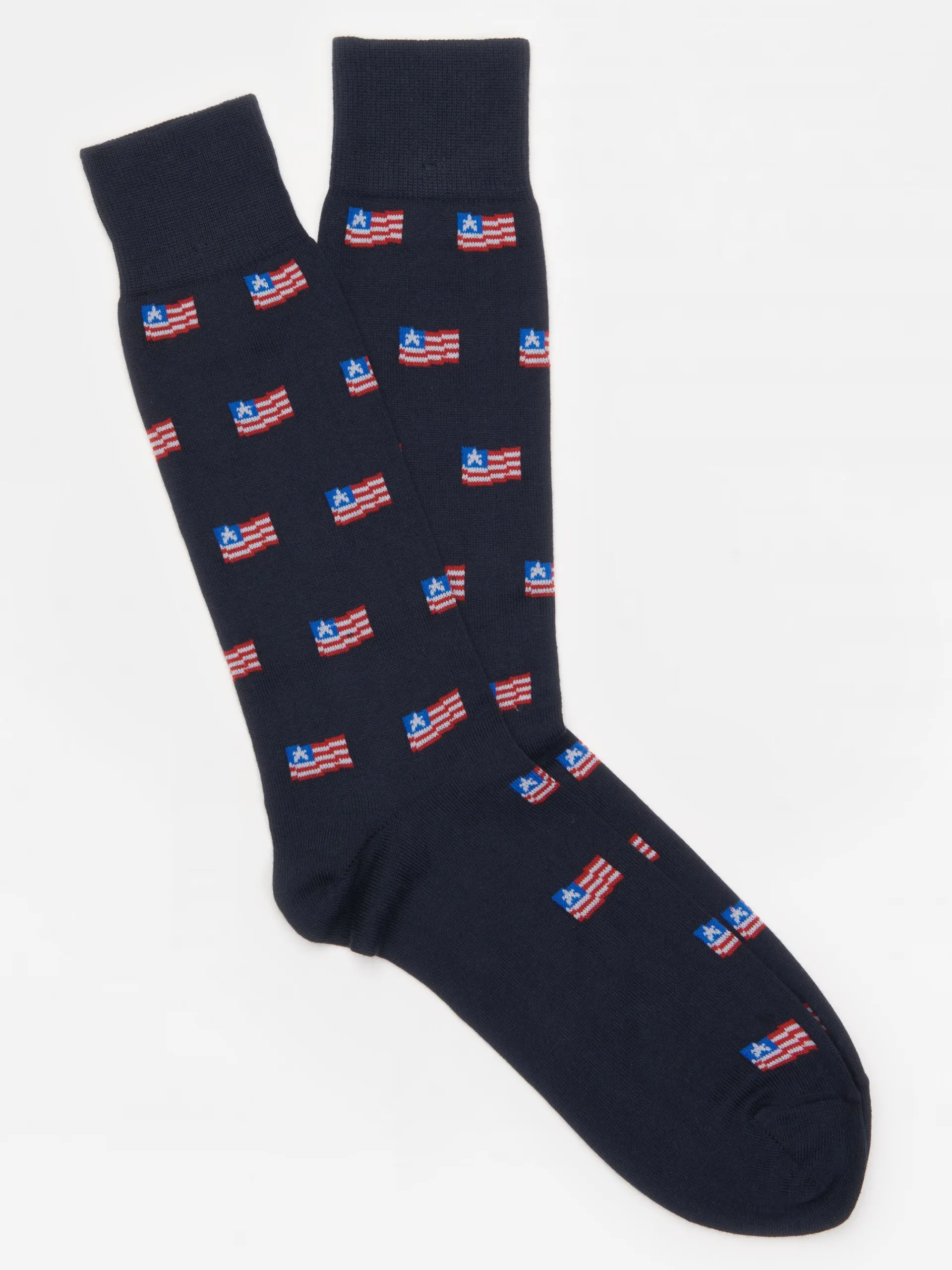 J.McLaughlin American Flag Socks Navy Clearance