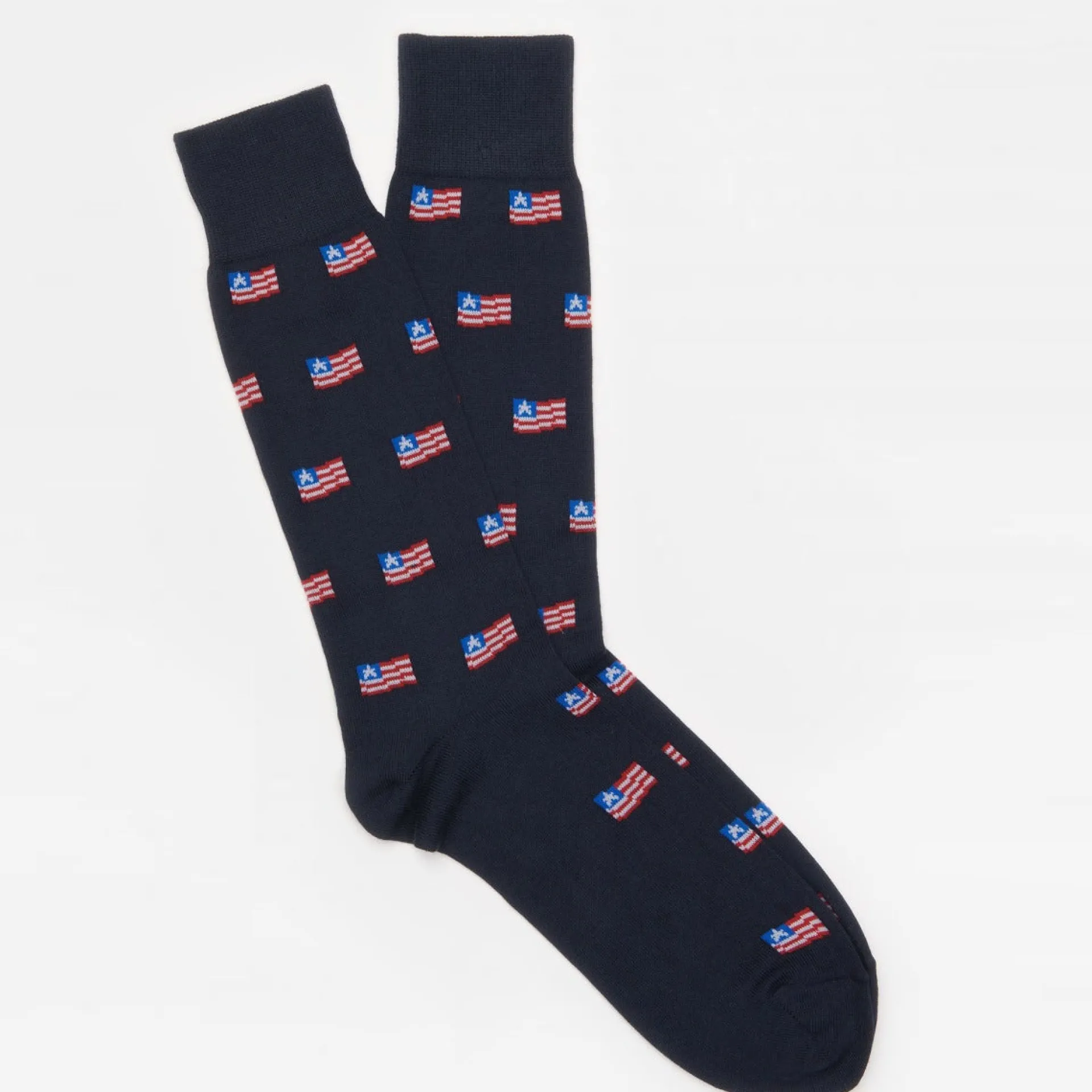 J.McLaughlin American Flag Socks Navy Clearance