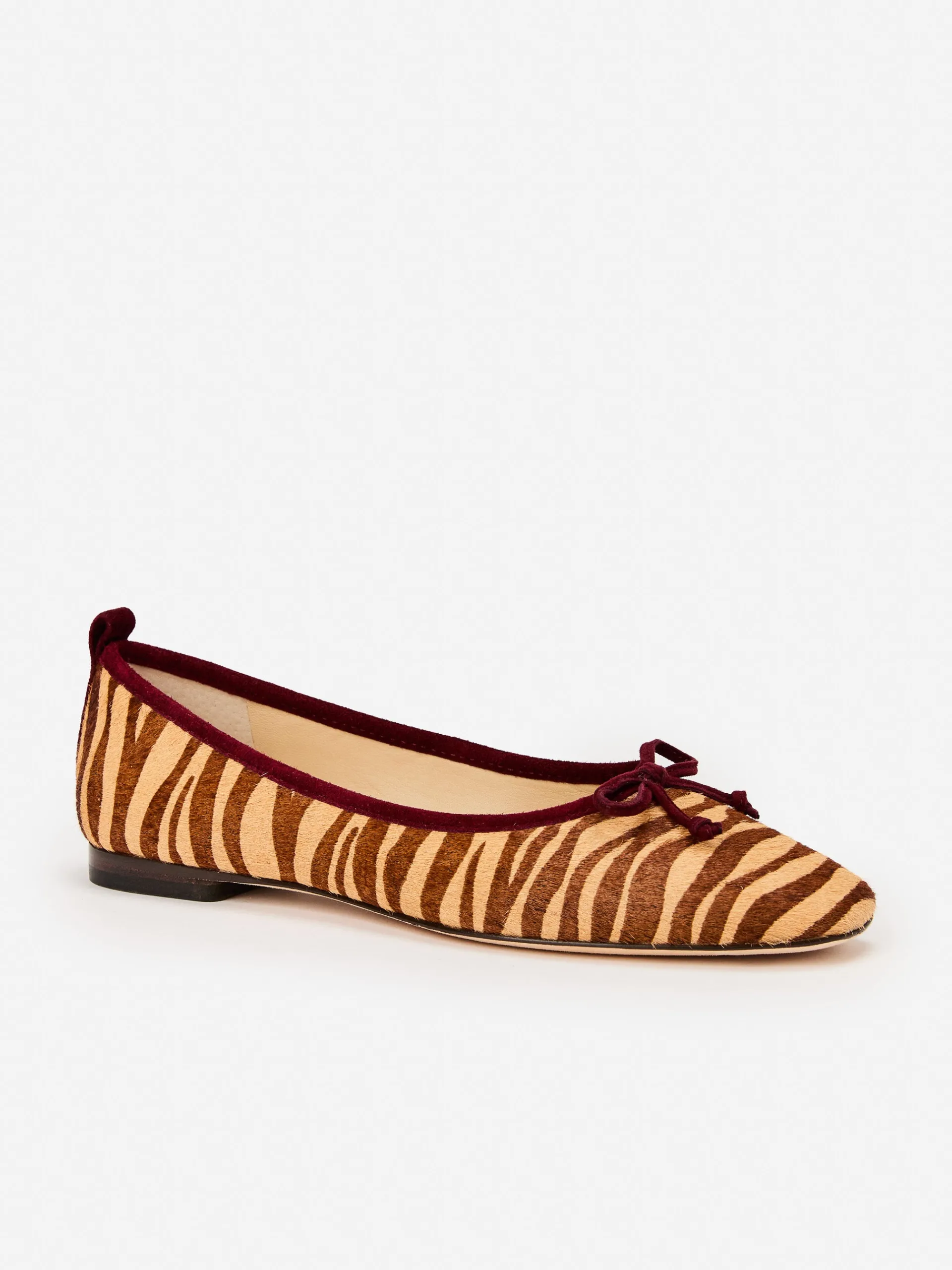 J.McLaughlin Anastasia Calf Hair Flats in Zebra Beechwood/Multi Best Sale