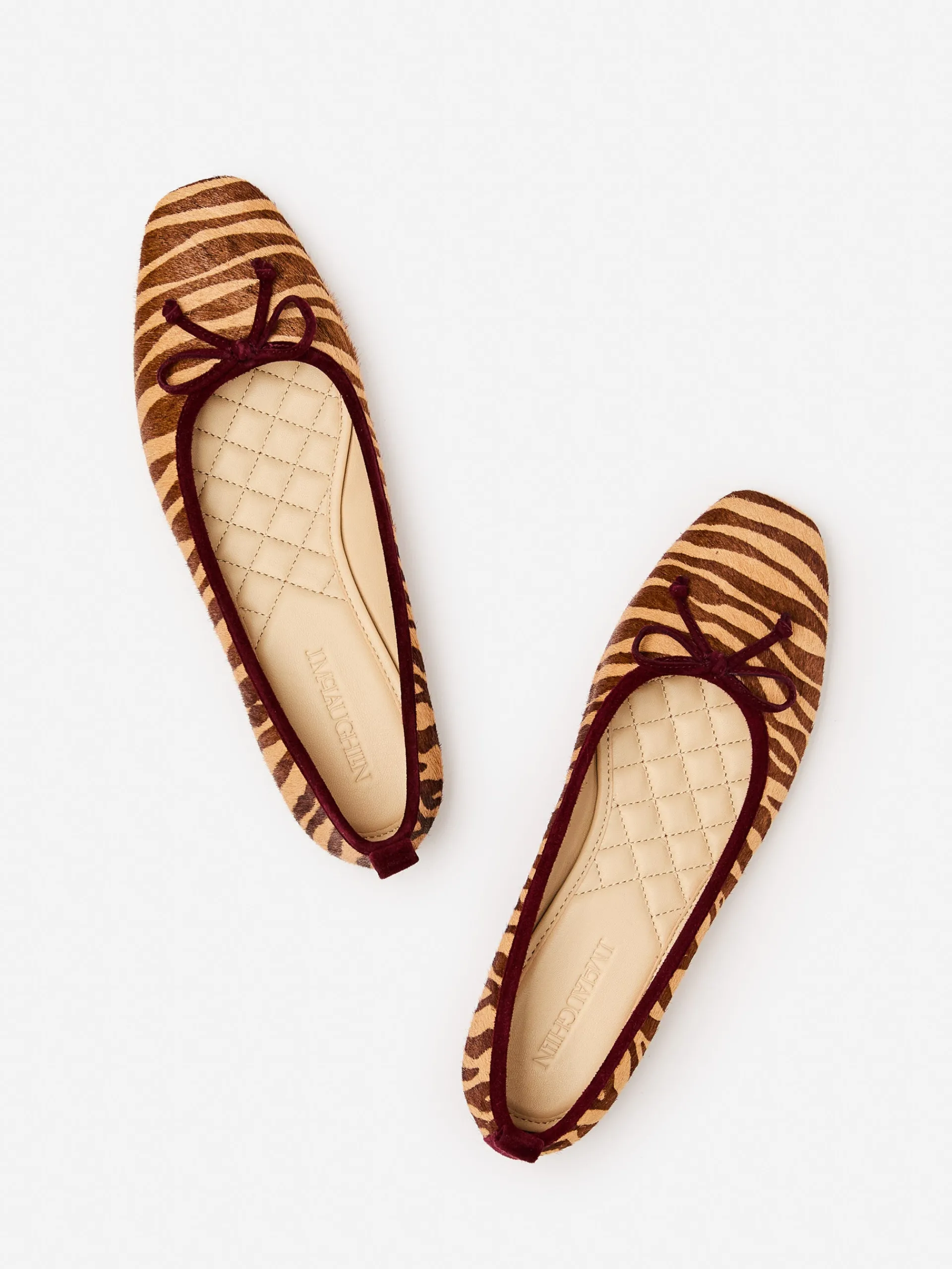 J.McLaughlin Anastasia Calf Hair Flats in Zebra Beechwood/Multi Best Sale