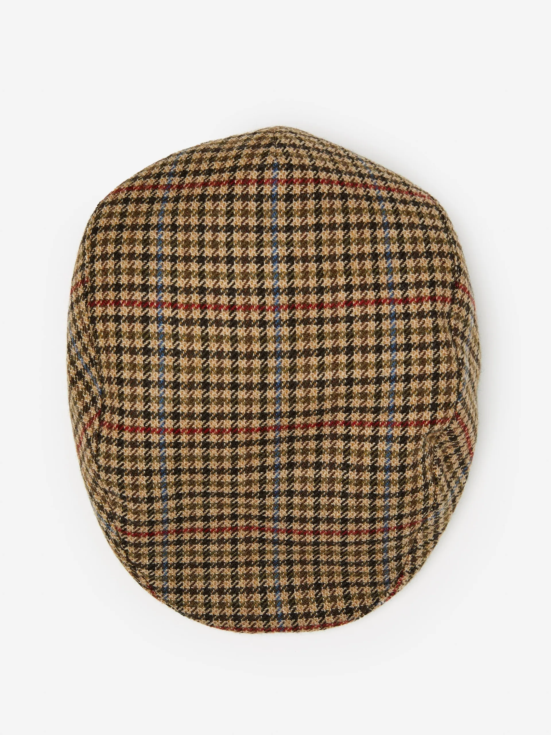 J.McLaughlin Andrew Driving Hat in Plaid Camel/Black Discount