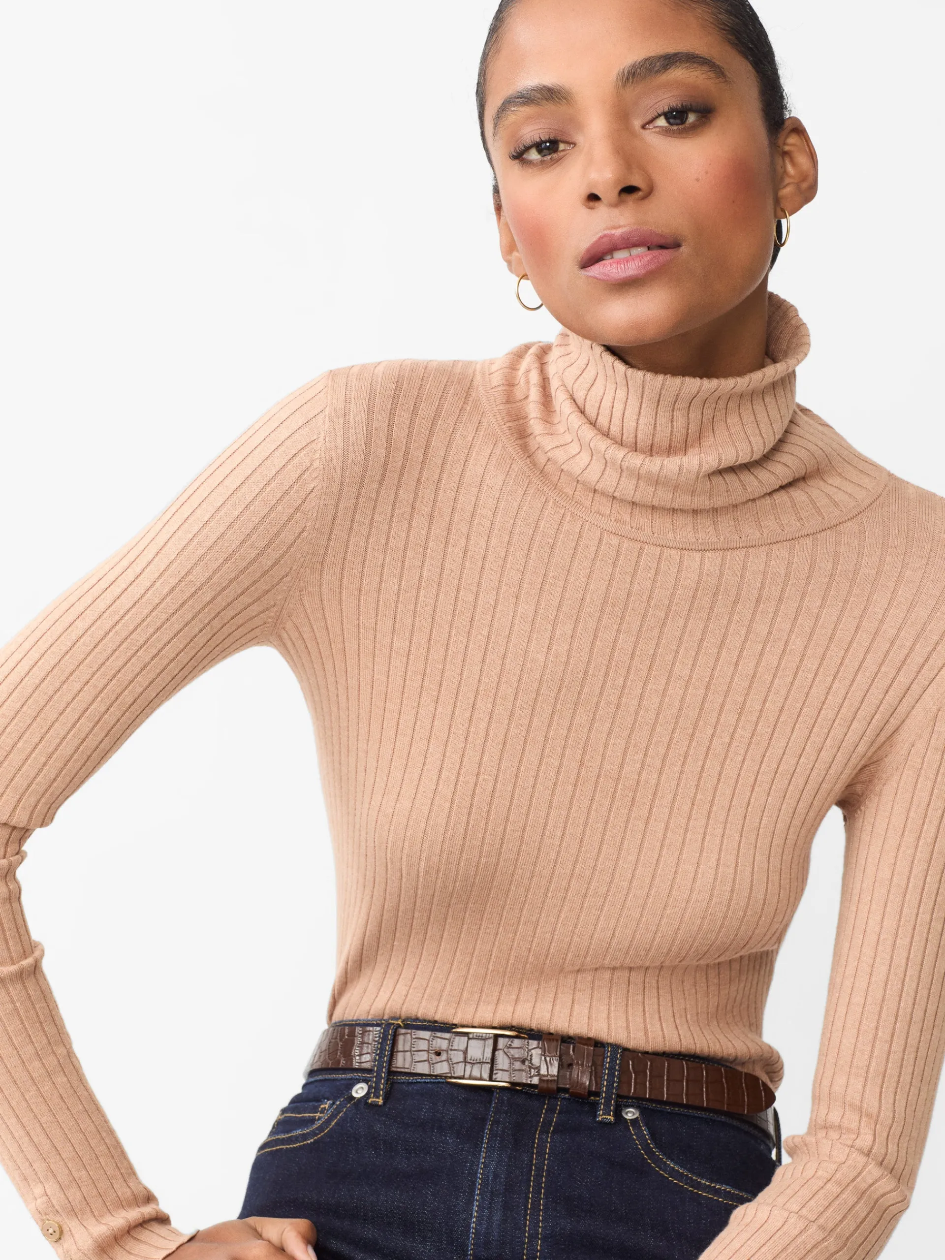 J.McLaughlin Arlette Turtleneck HeatherCamel Cheap