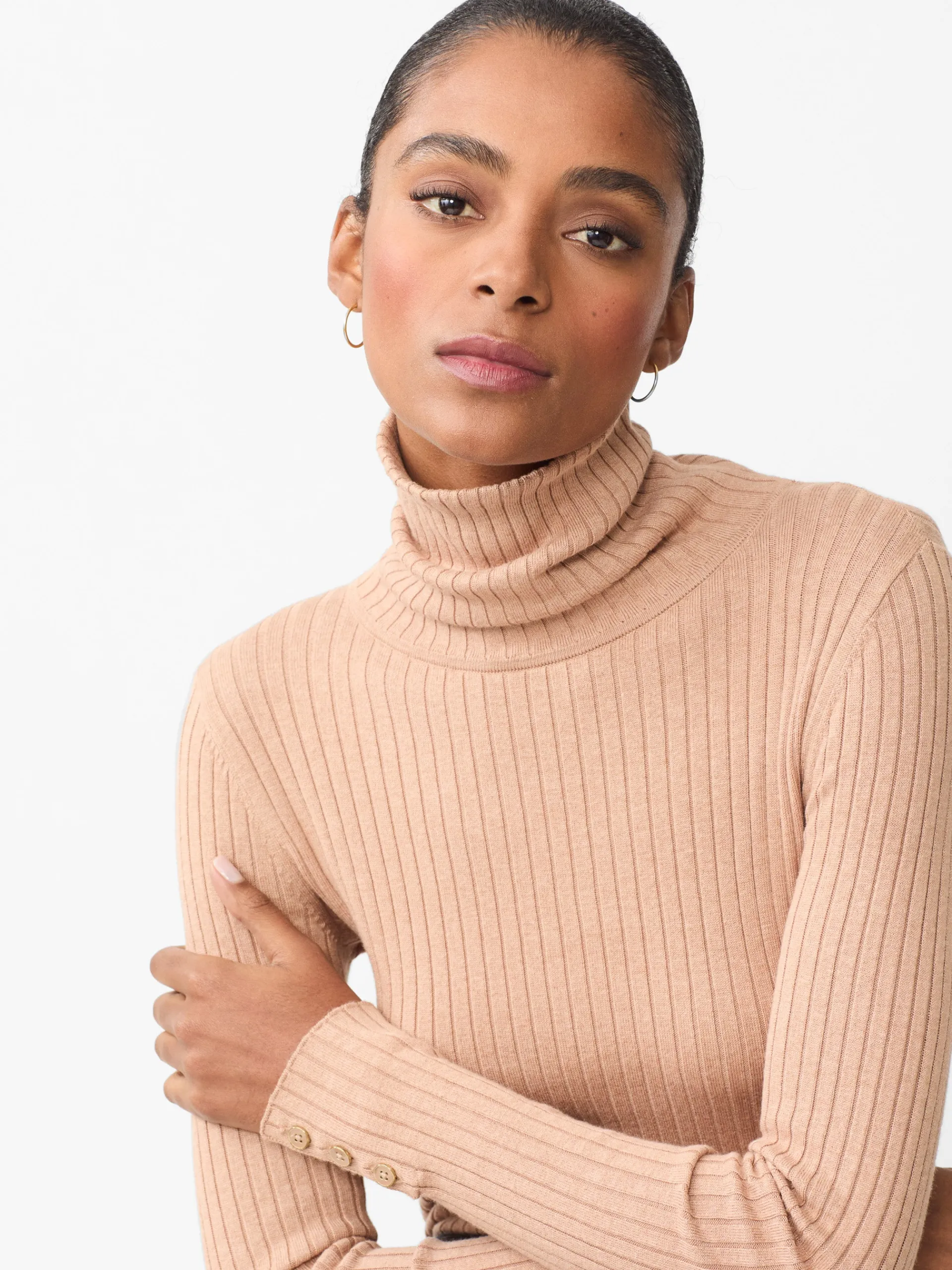 J.McLaughlin Arlette Turtleneck HeatherCamel Cheap