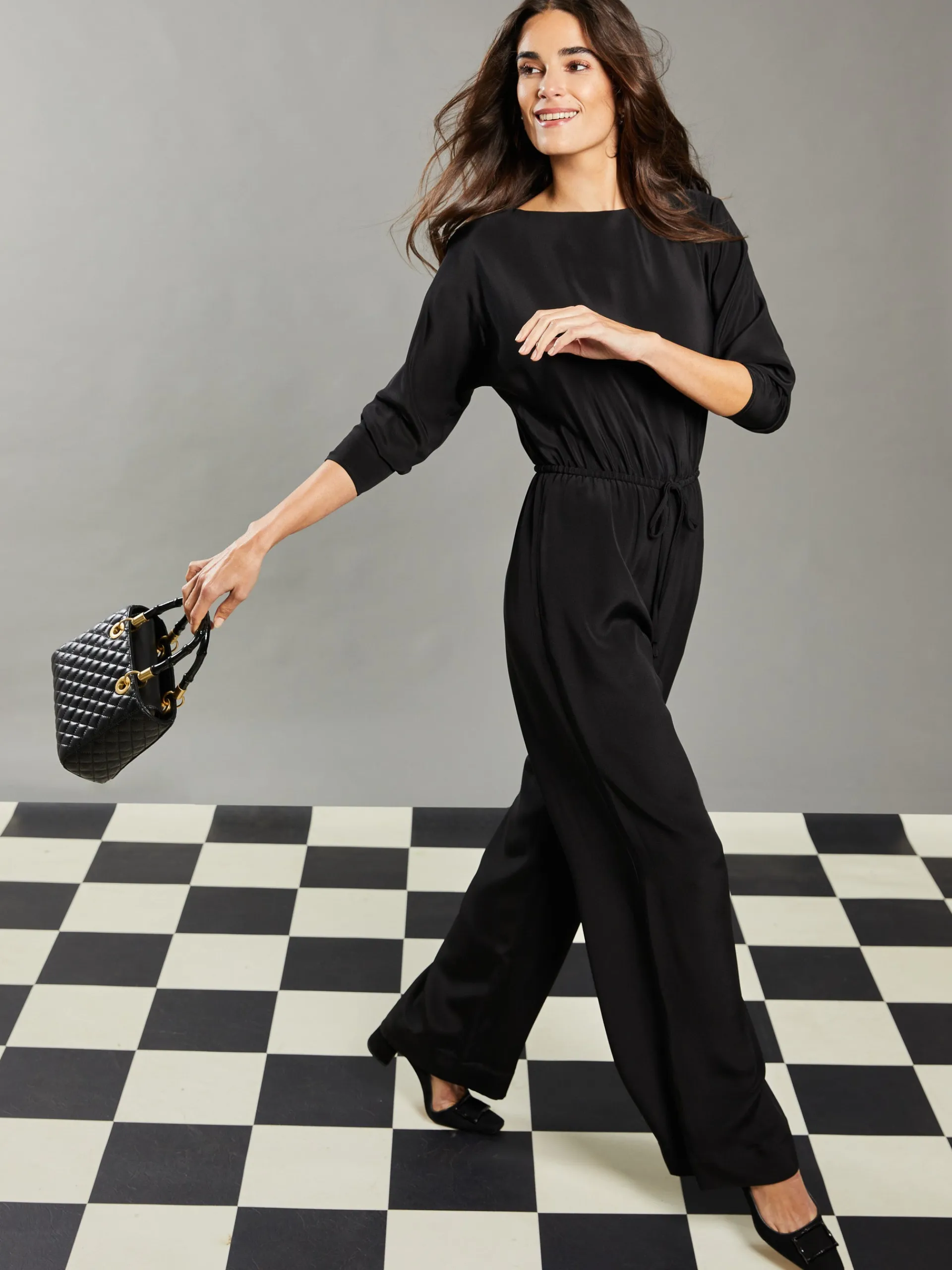 J.McLaughlin Bacall Silk Jumpsuit: RSVP x Steven Stolman Black New