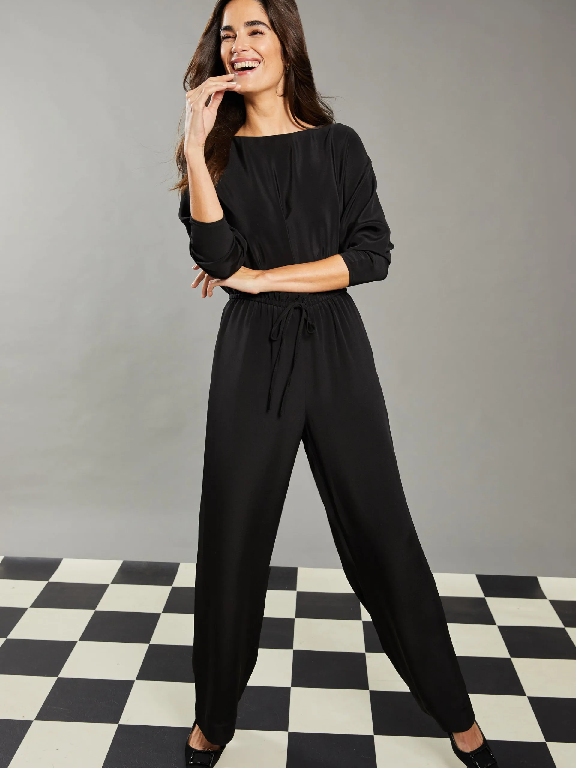 J.McLaughlin Bacall Silk Jumpsuit: RSVP x Steven Stolman Black New