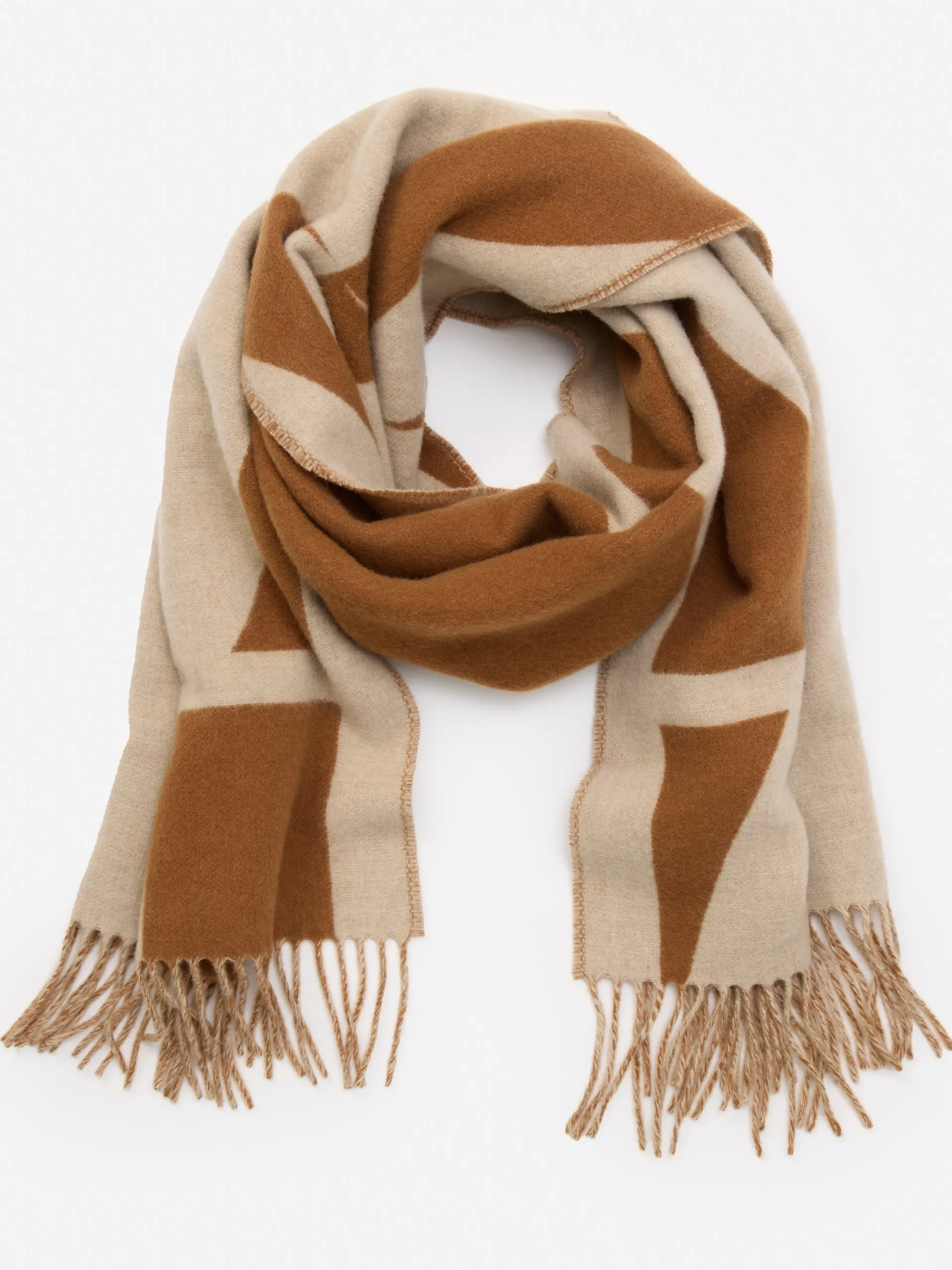 J.McLaughlin Barrow Scarf Camel/Latte Flash Sale