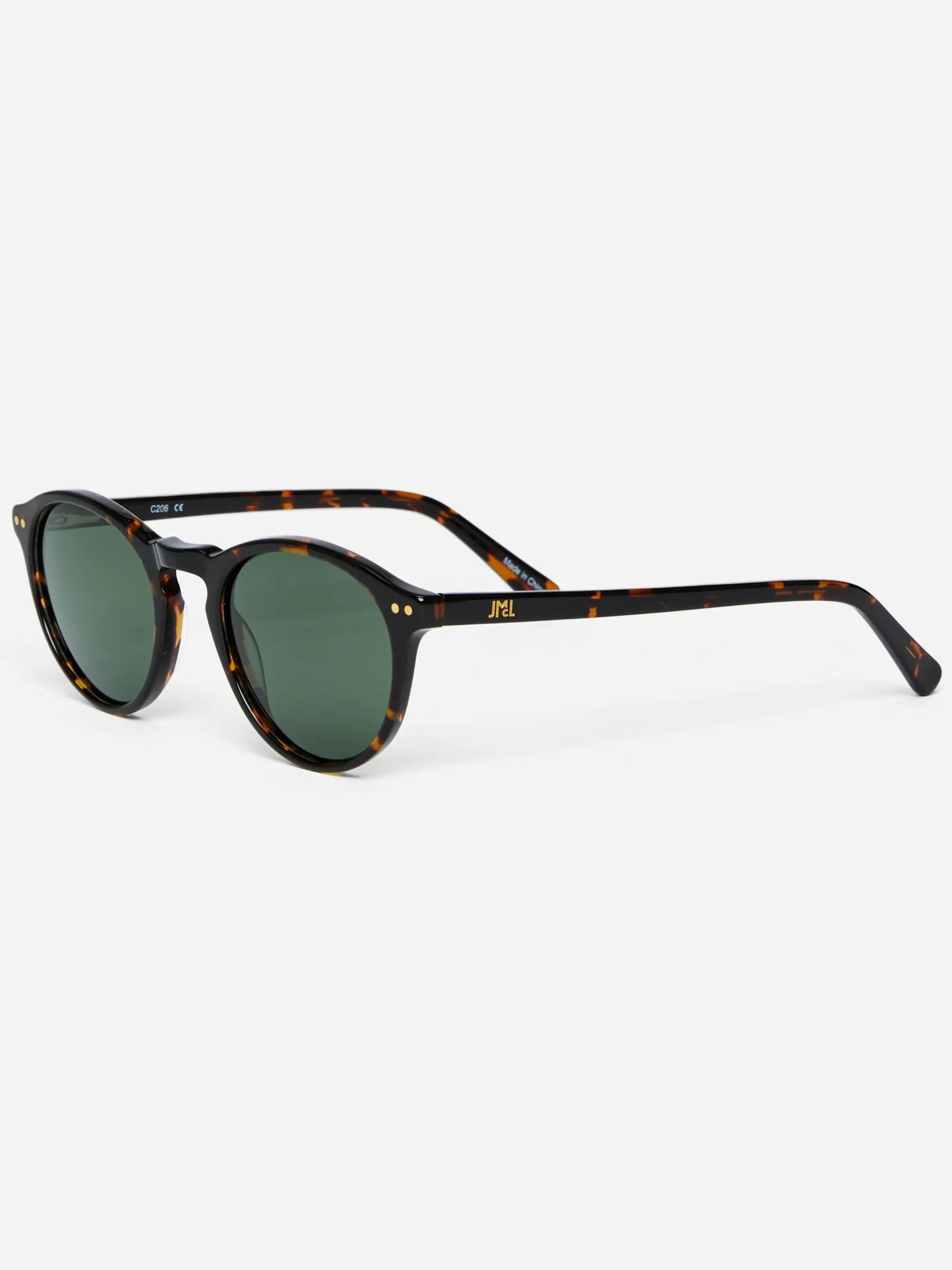 J.McLaughlin Bartleby Sunglasses DarkTortoise/Green Discount