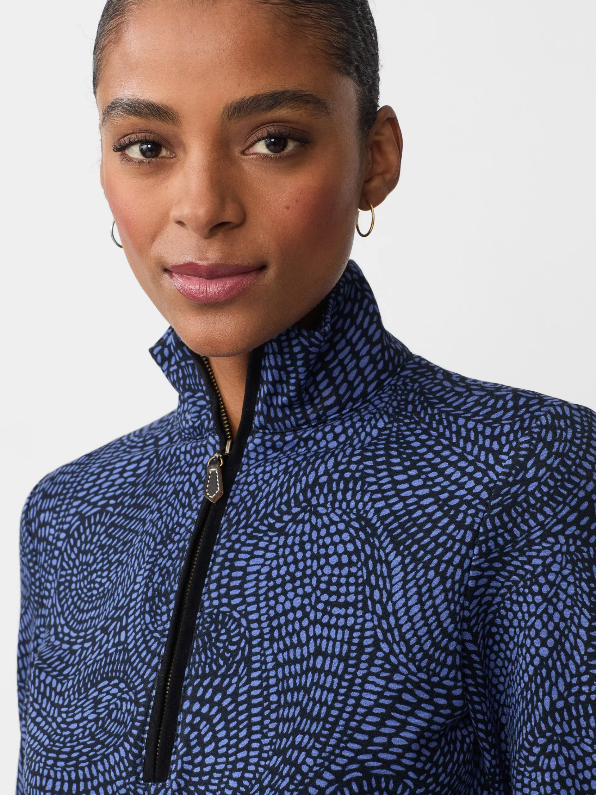 J.McLaughlin Bedford Dress in Ink Dot Navy/DarkBlue Discount