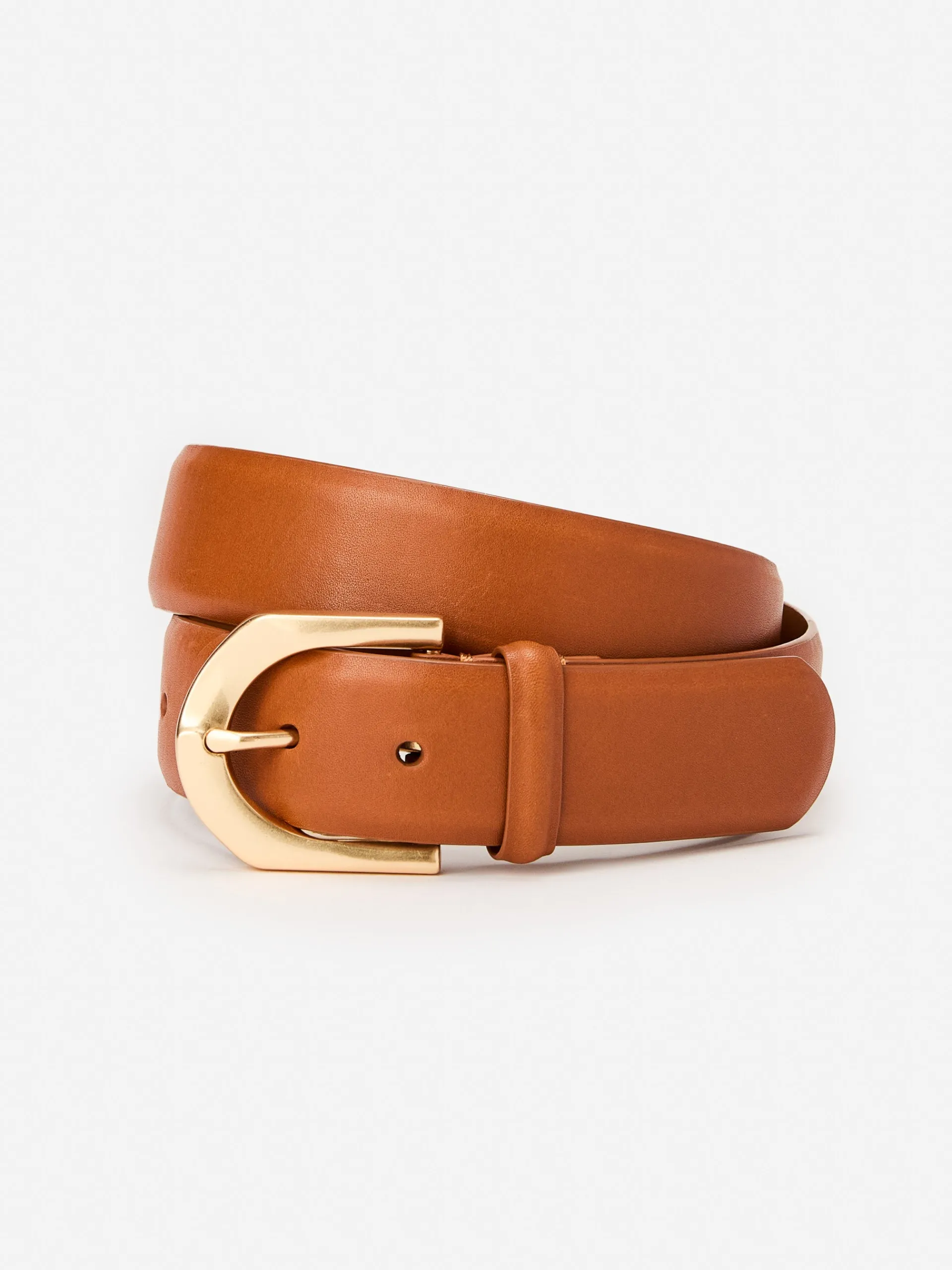 J.McLaughlin Bellport Leather Belt DarkVachetta Clearance