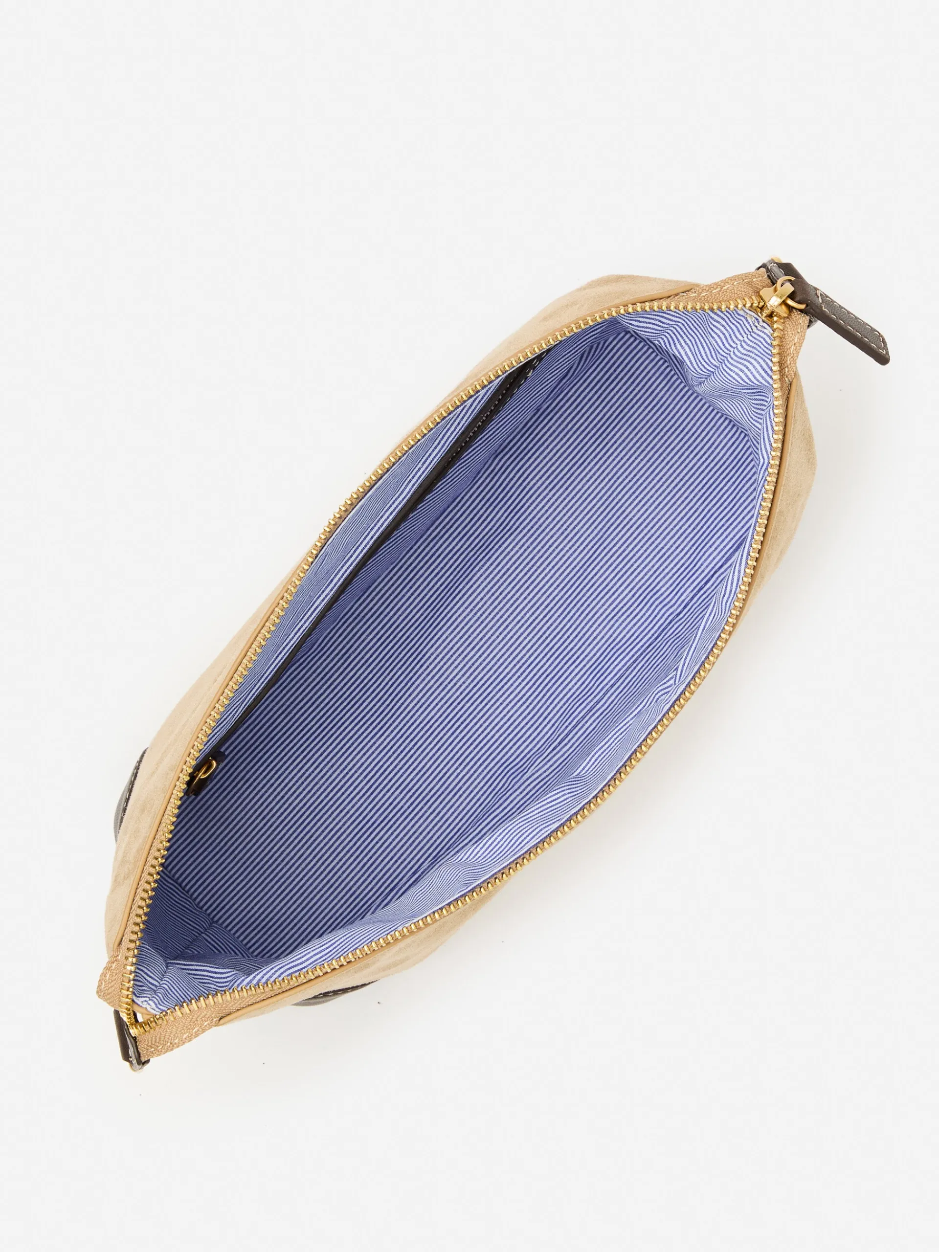 J.McLaughlin Butler Suede Dopp Kit Sand Clearance