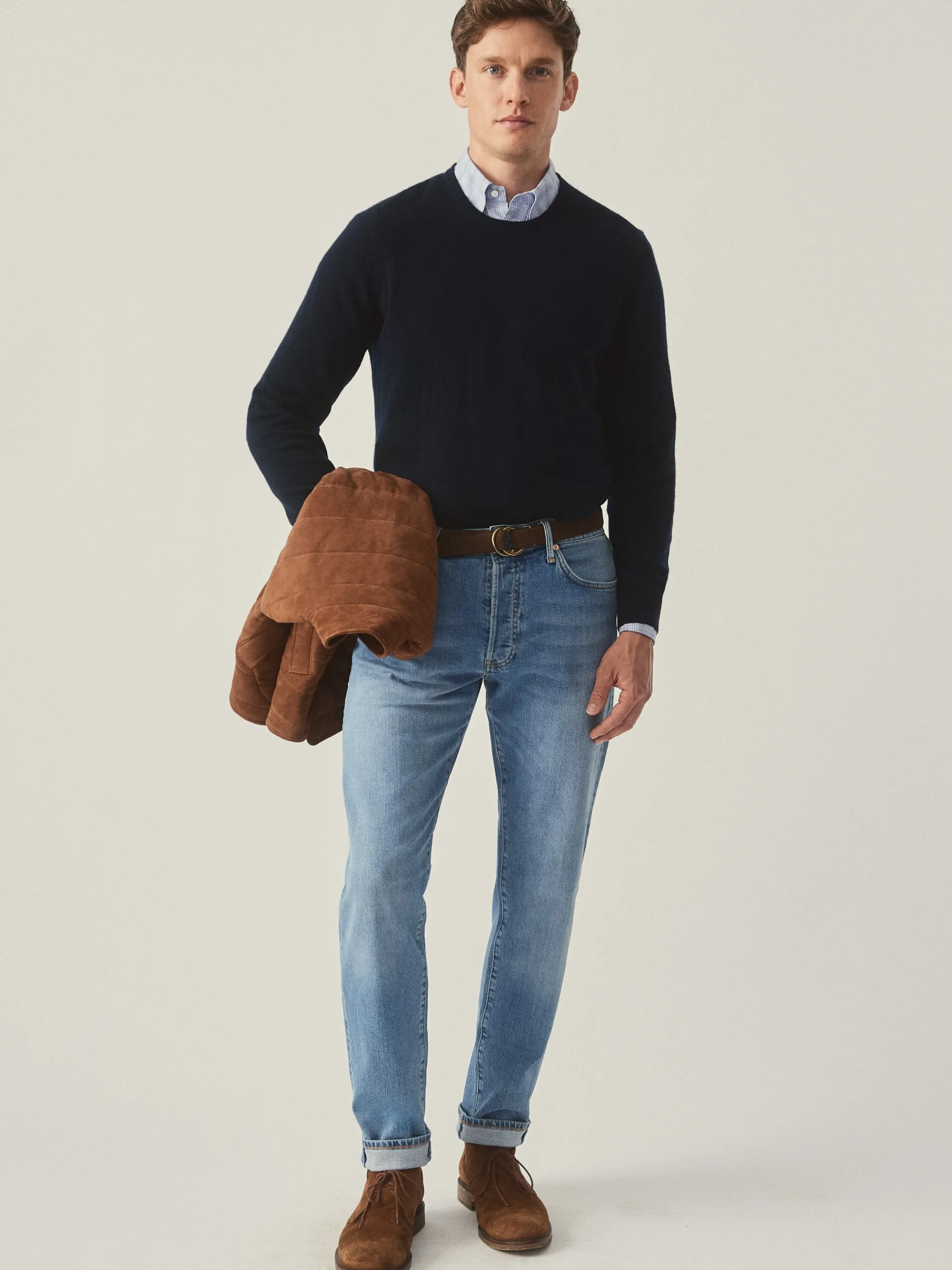 J.McLaughlin Caldwell Cashmere Sweater DarkNavy Flash Sale