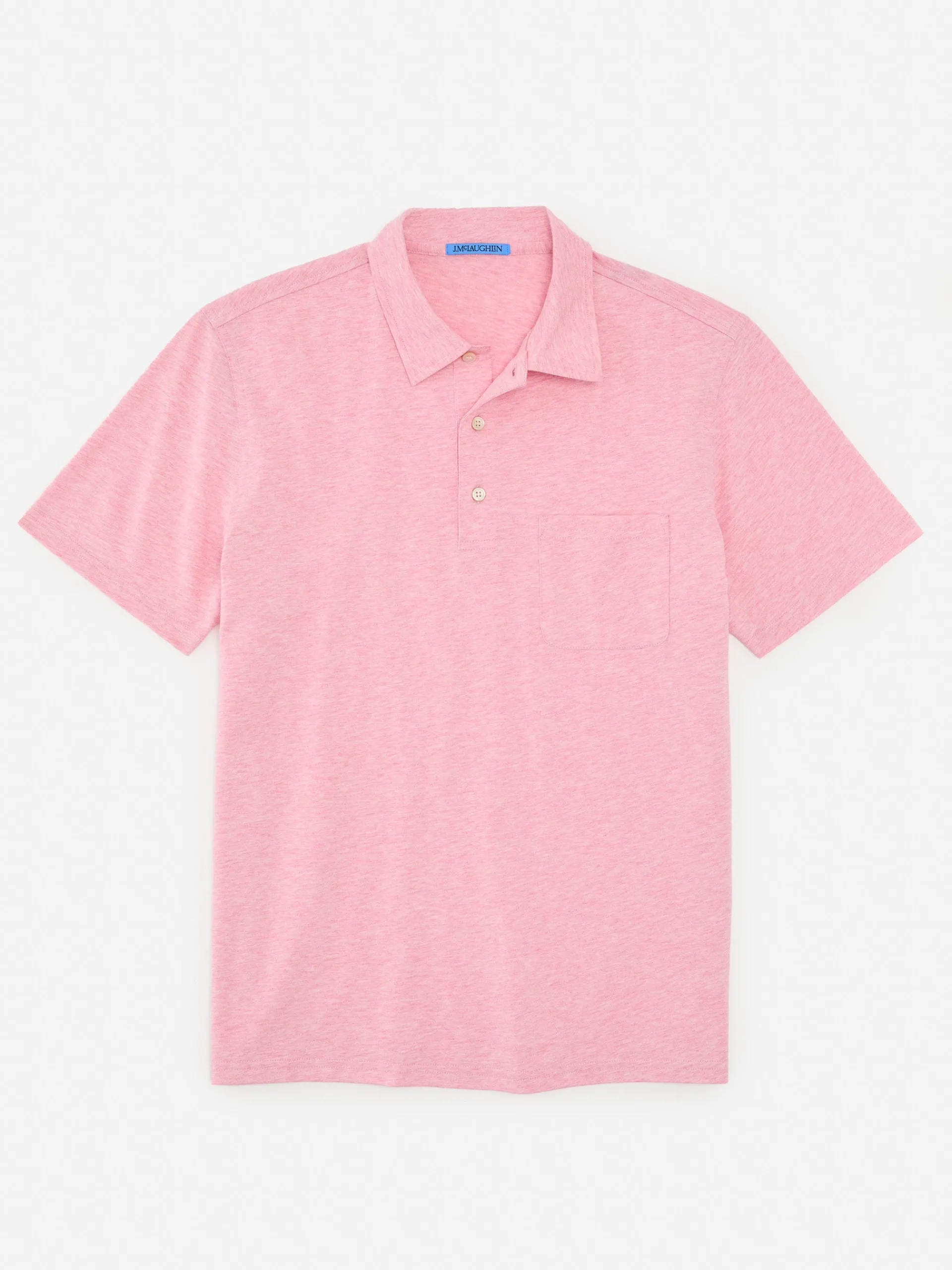 J.McLaughlin Callahan Cotton Polo HeatherPink Sale