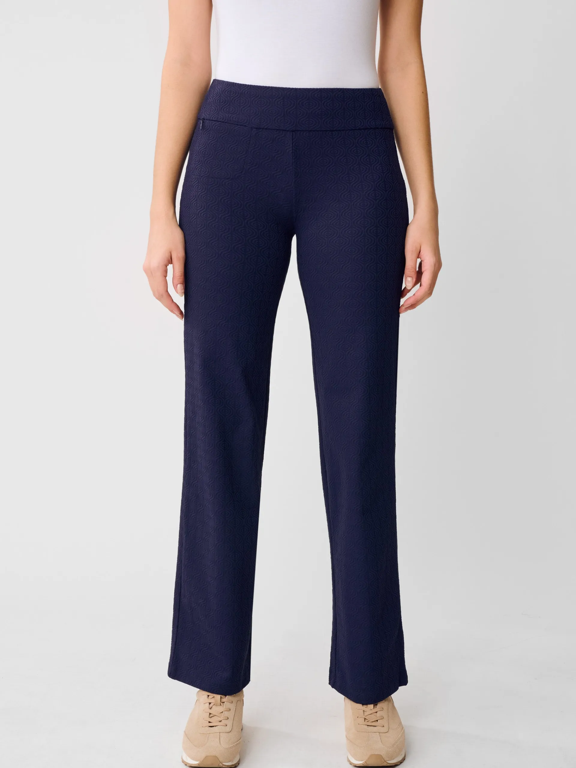 J.McLaughlin Carmel Pants in Riptide Jacquard Navy Shop