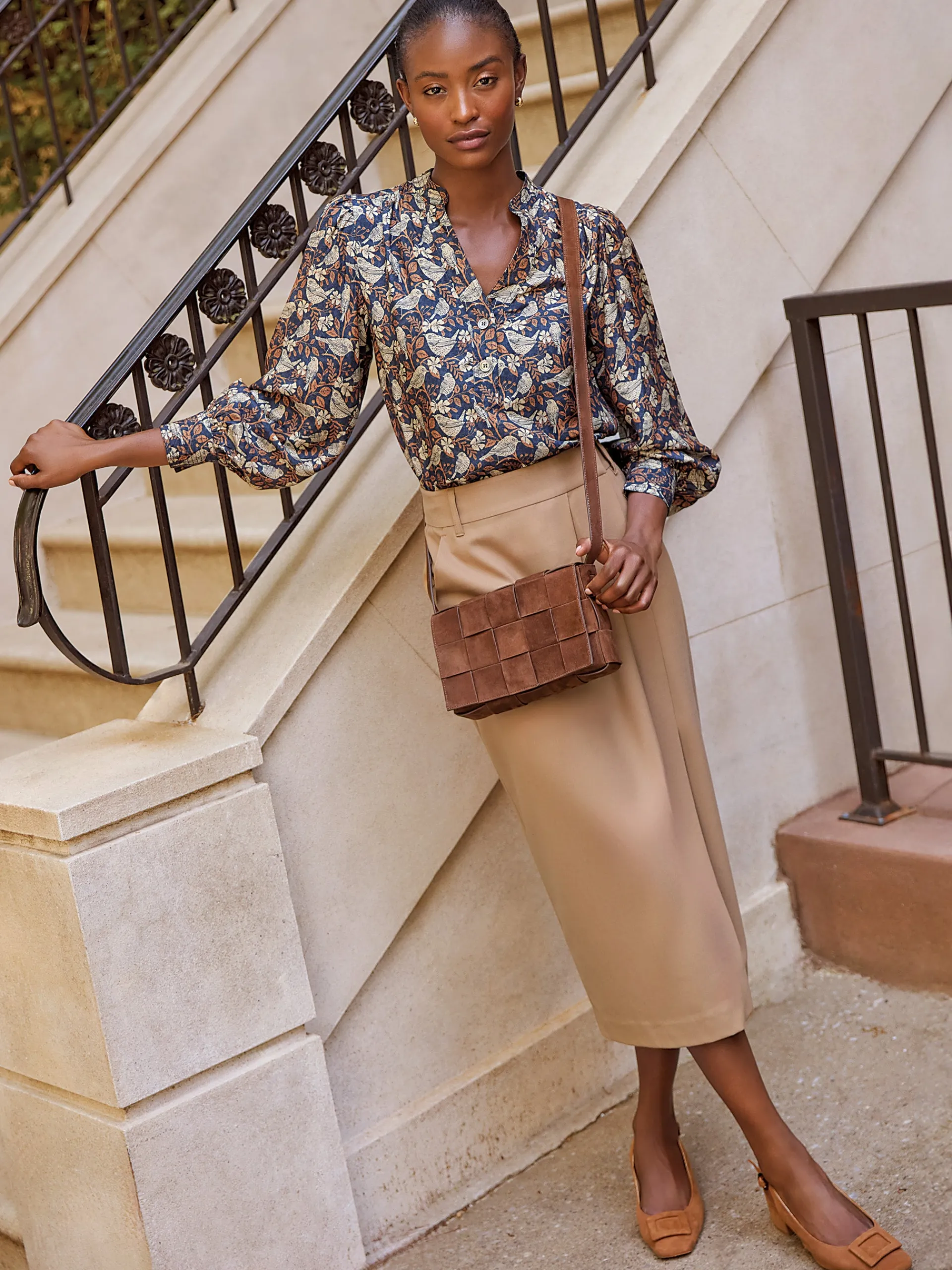 J.McLaughlin Carolina Skirt Khaki Fashion