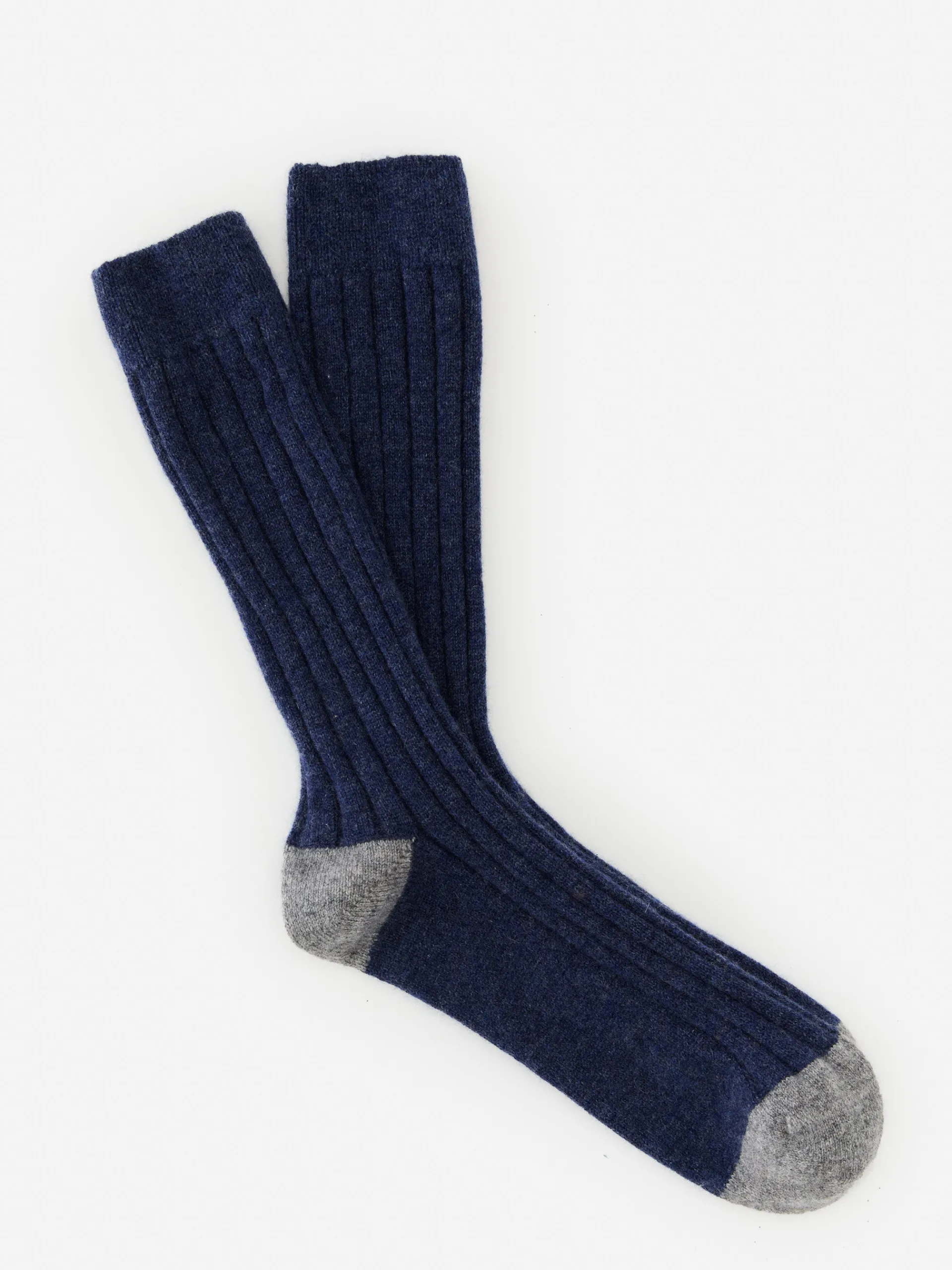 J.McLaughlin Cashmere Socks Denim/HeatherGray Best Sale
