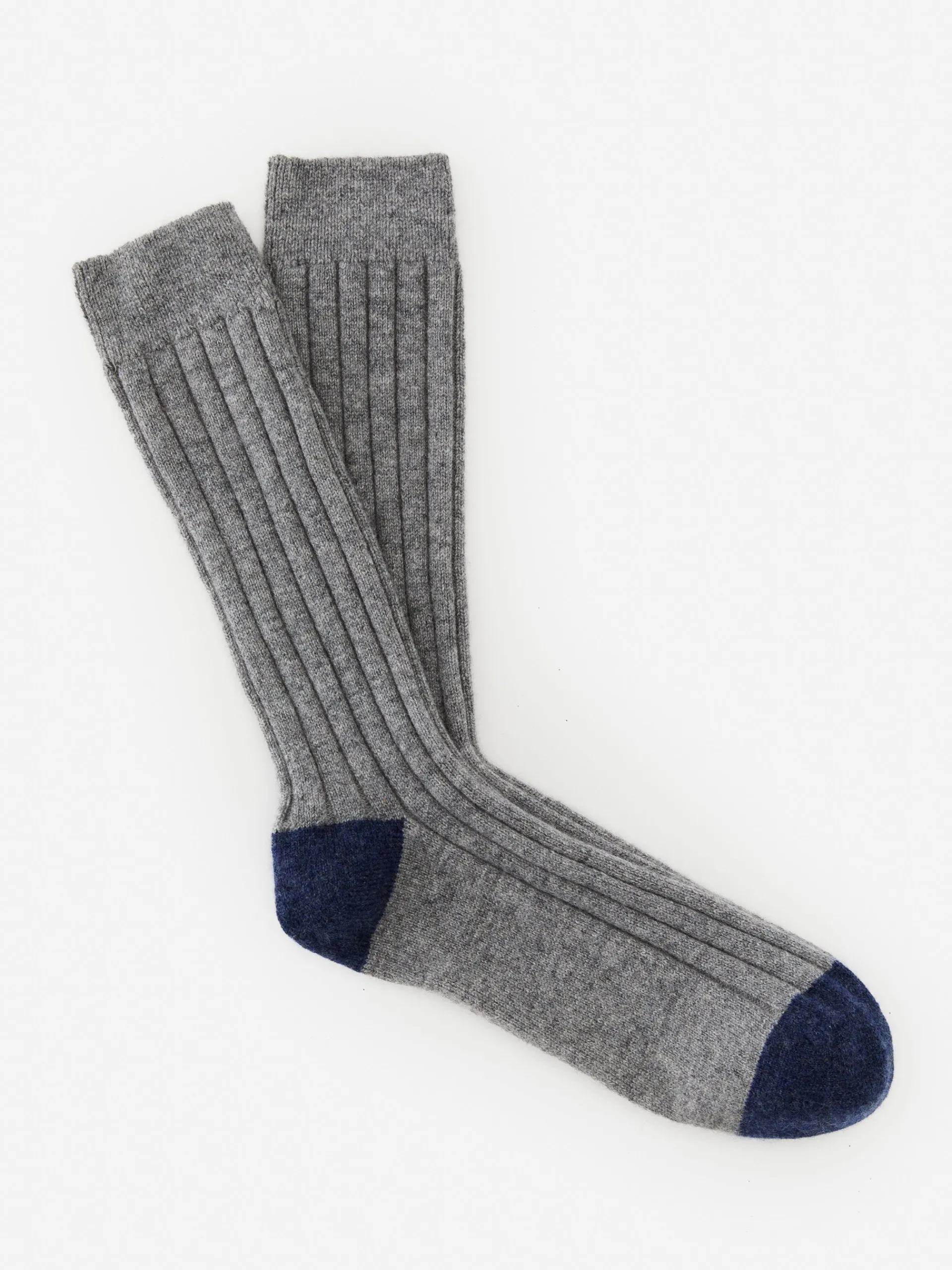 J.McLaughlin Cashmere Socks HeatherGray/Denim Flash Sale