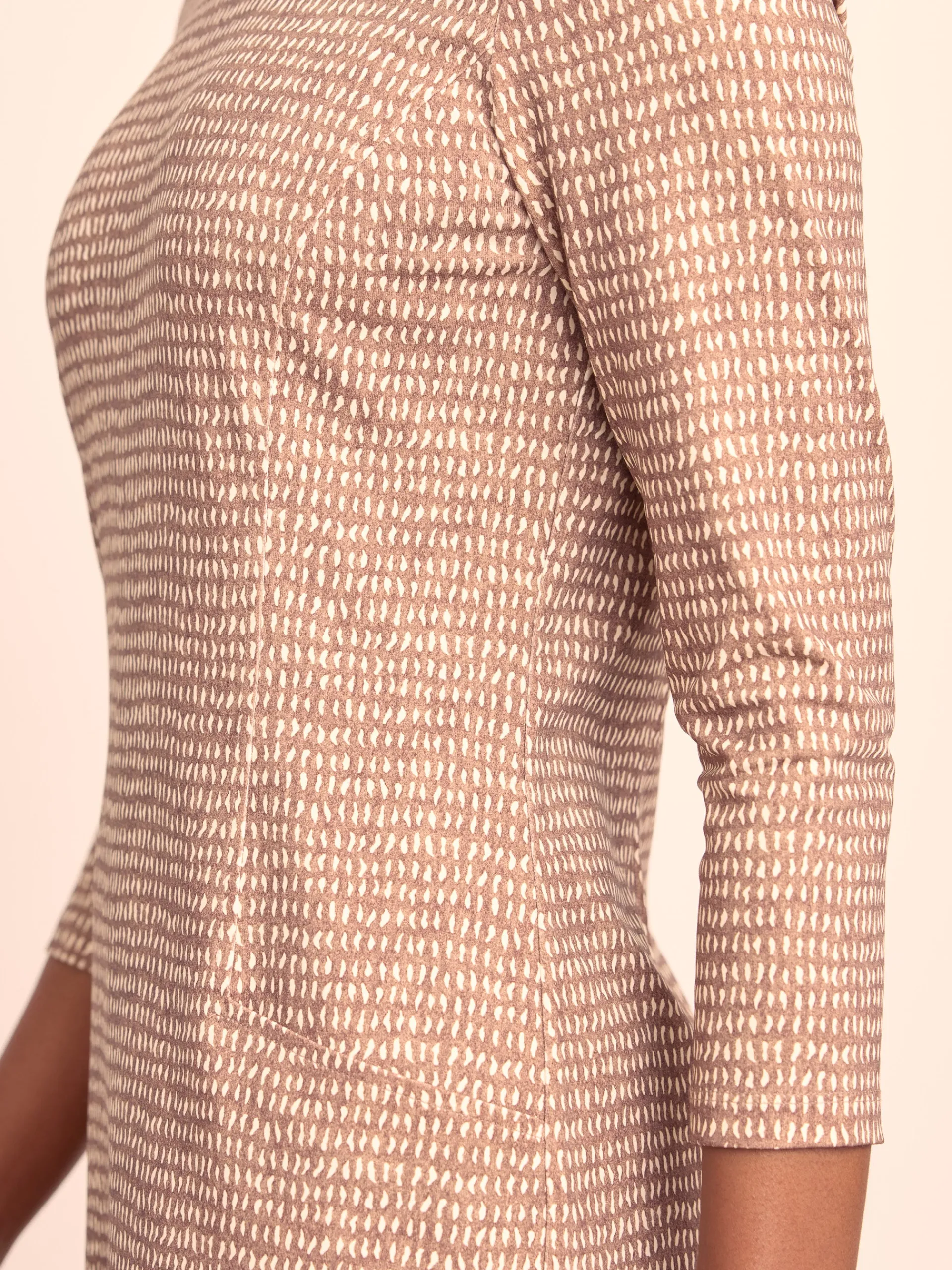 J.McLaughlin Catalyst Dress in Abstract Order Khaki/Cream Best Sale