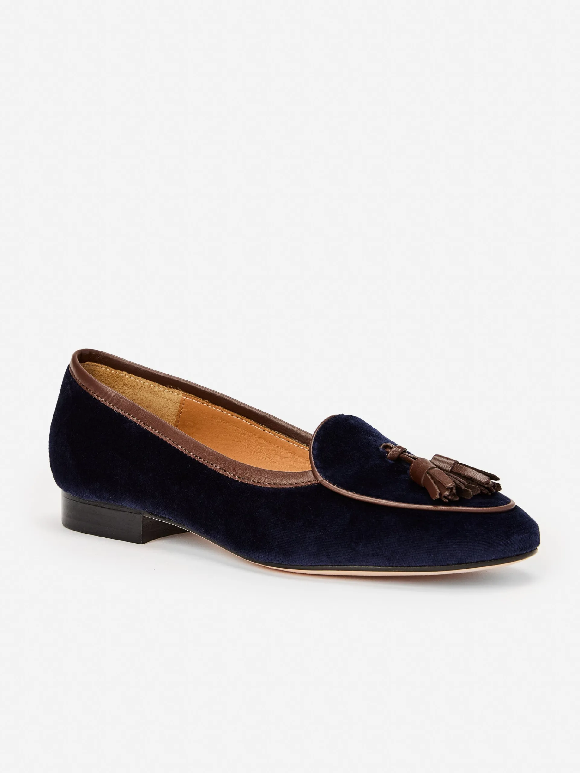 J.McLaughlin Cecily Velvet Loafers Navy Clearance