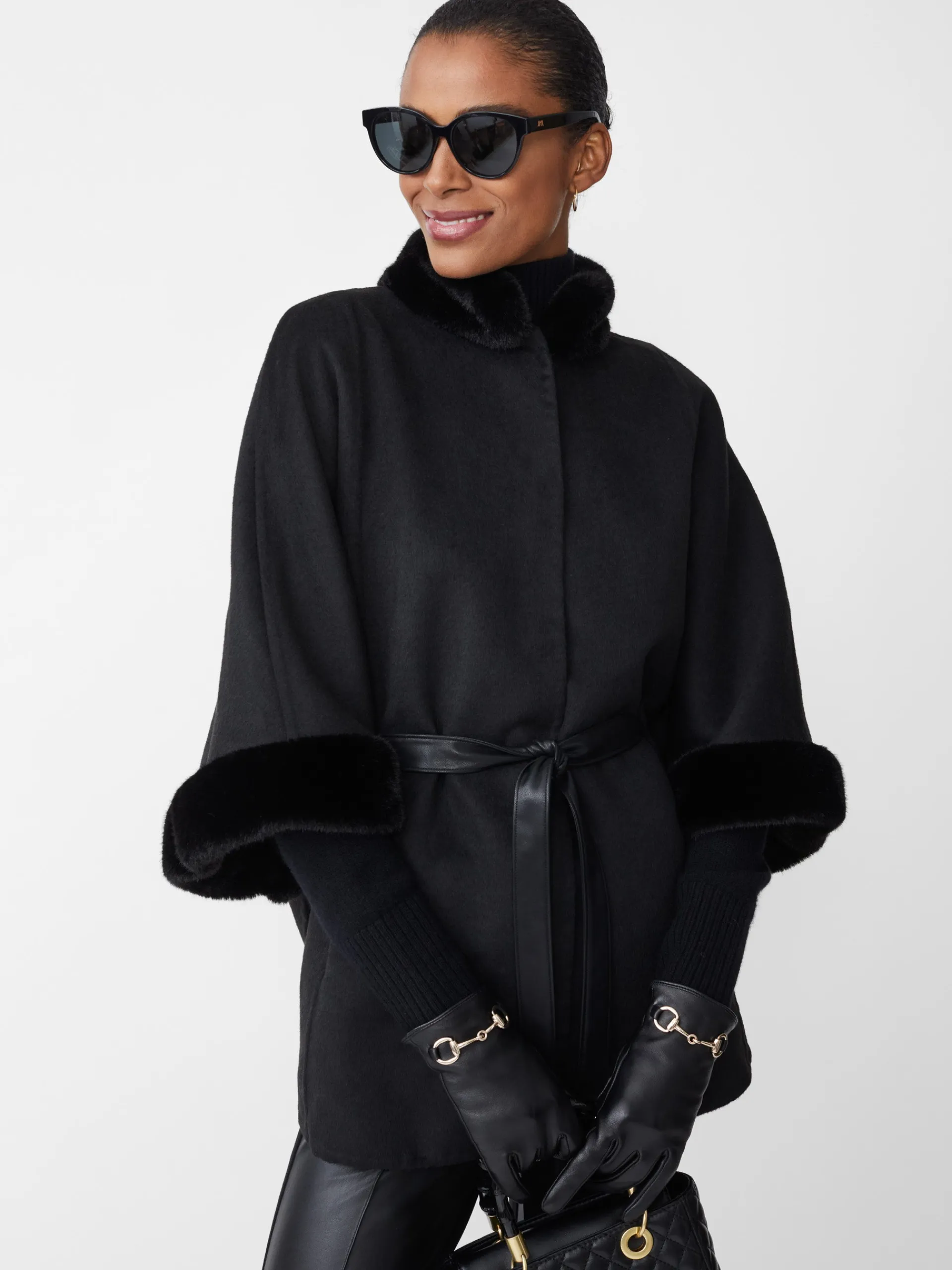 J.McLaughlin City Poncho Black Clearance