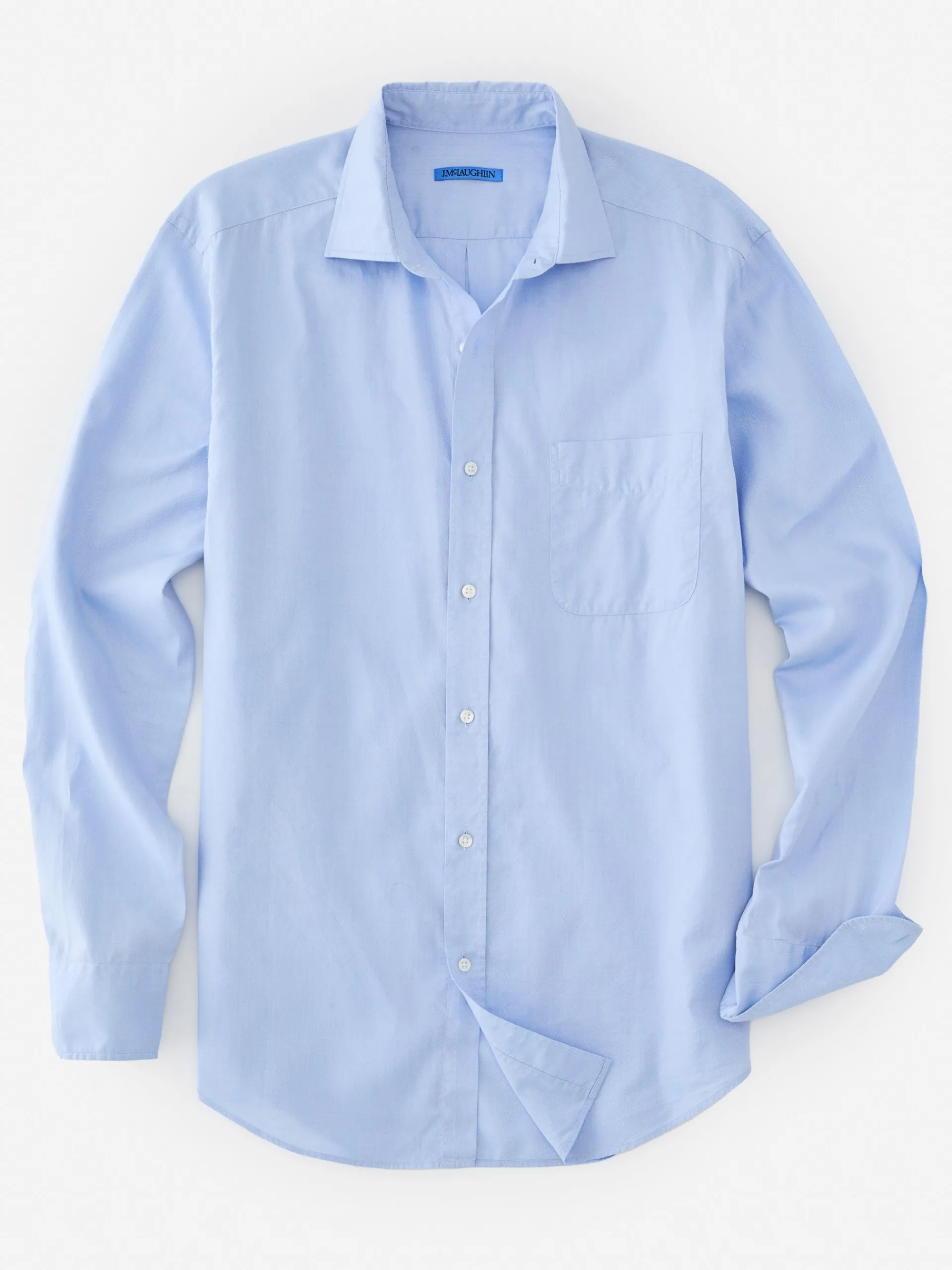 J.McLaughlin Club Classic Fit Shirt Blue Flash Sale