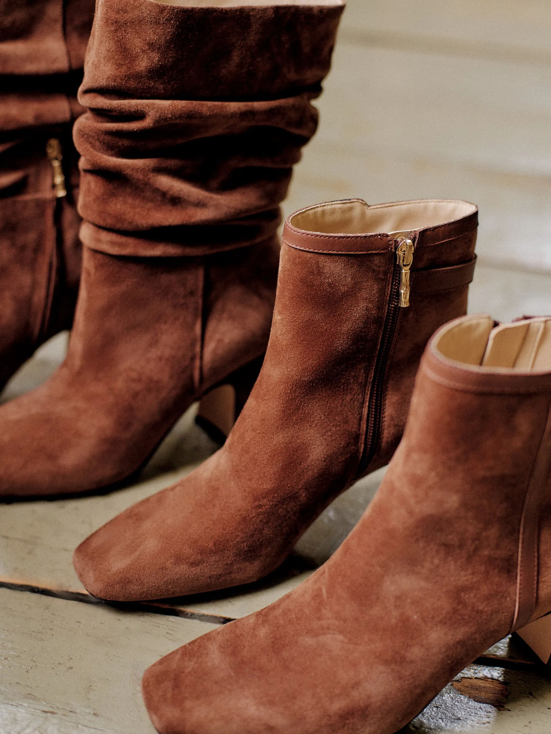 J.McLaughlin Cora Suede Boots ToastedCoconut Store
