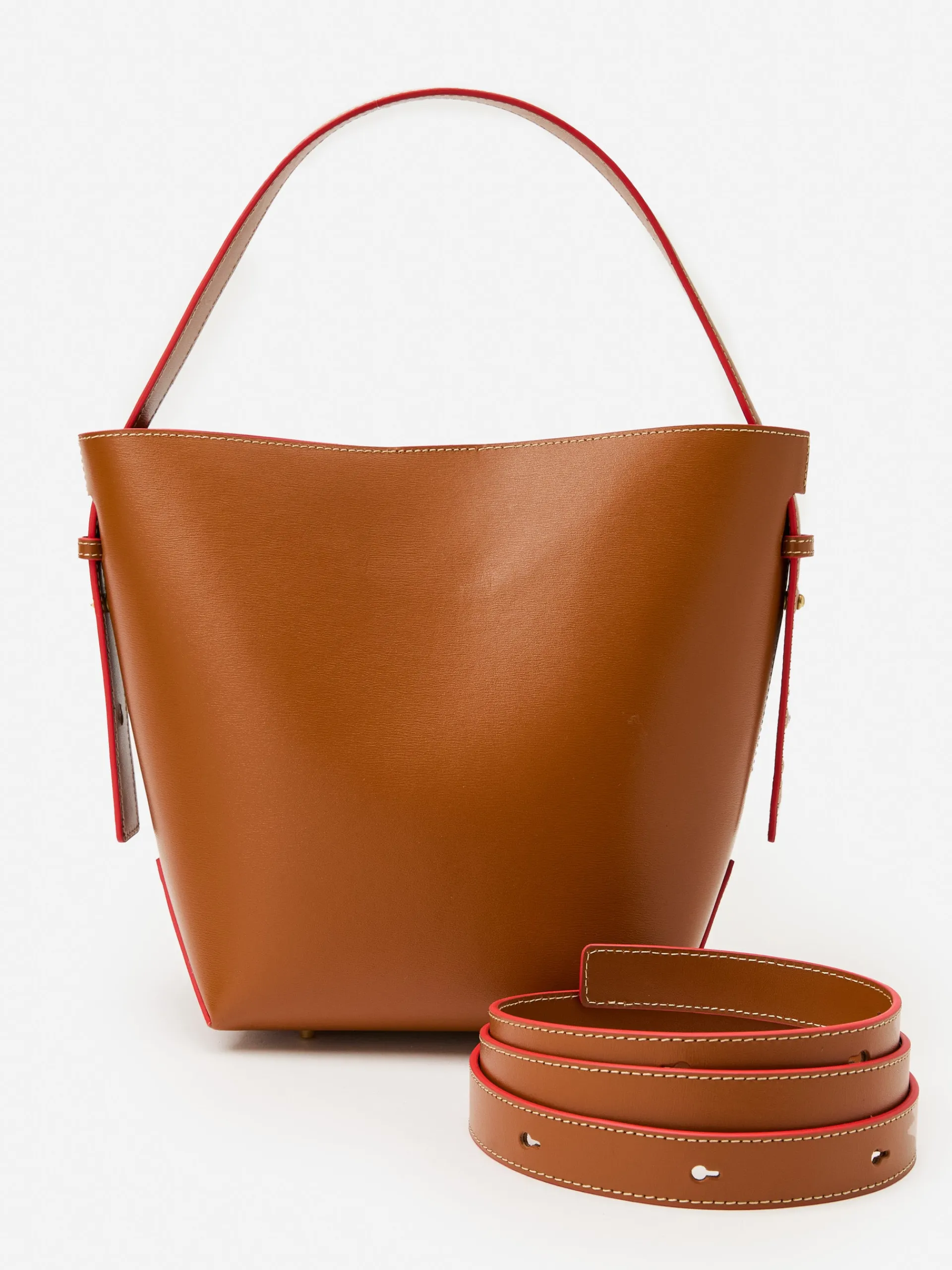 J.McLaughlin Crawford Leather Bucket Bag Vachetta Hot