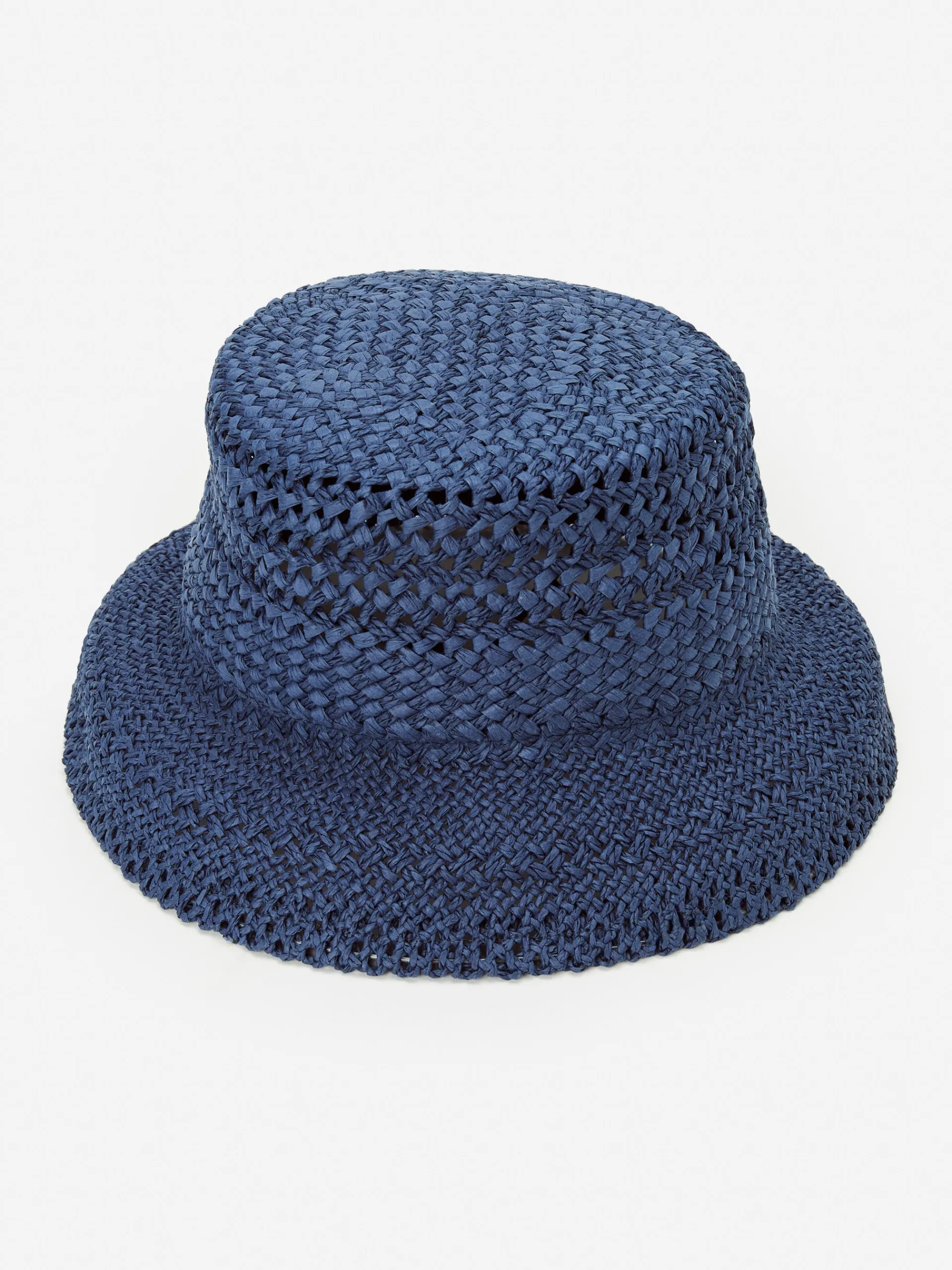 J.McLaughlin Delia Straw Bucket Hat Denim Best