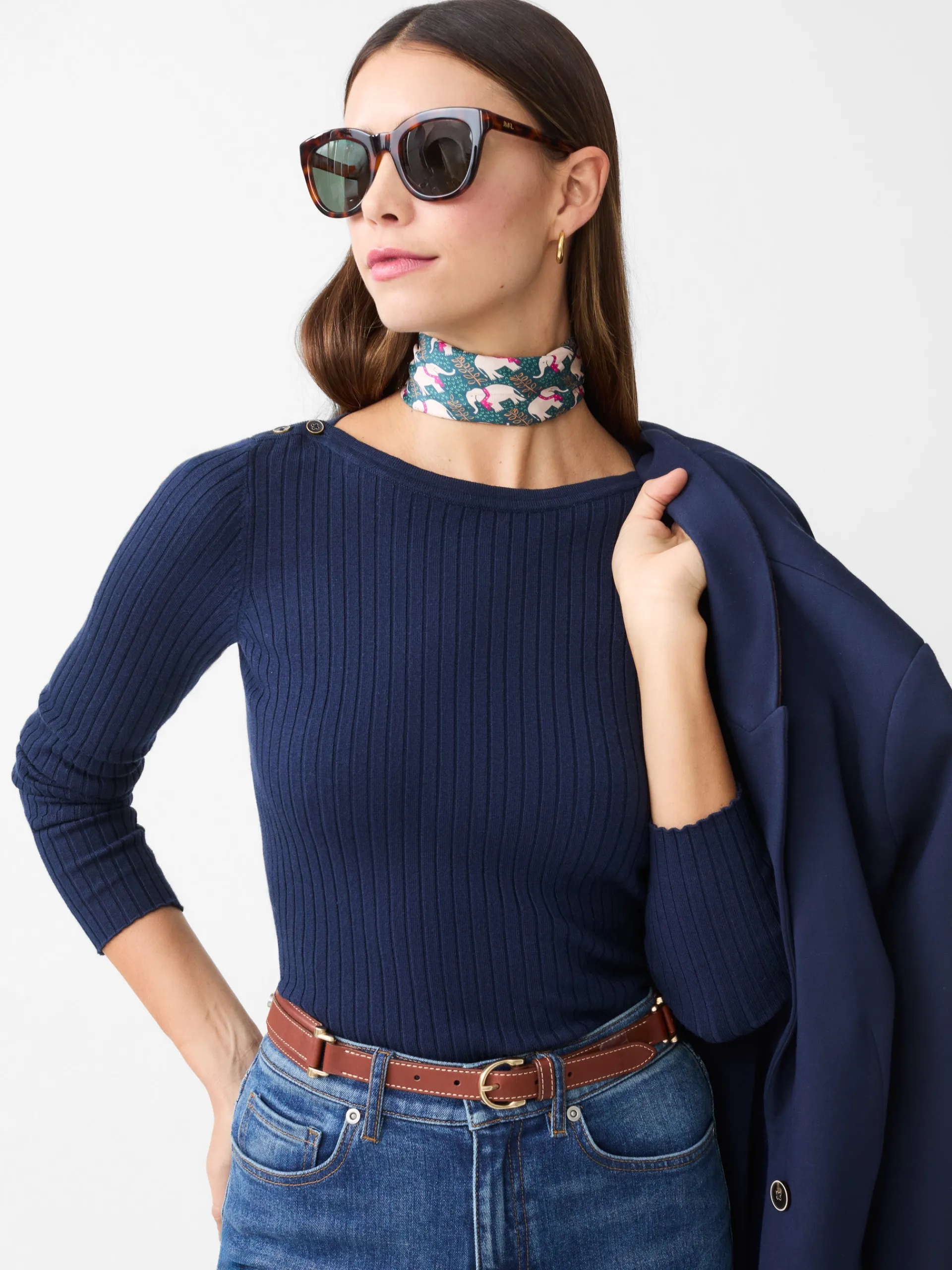 J.McLaughlin Della Sweater Navy Sale