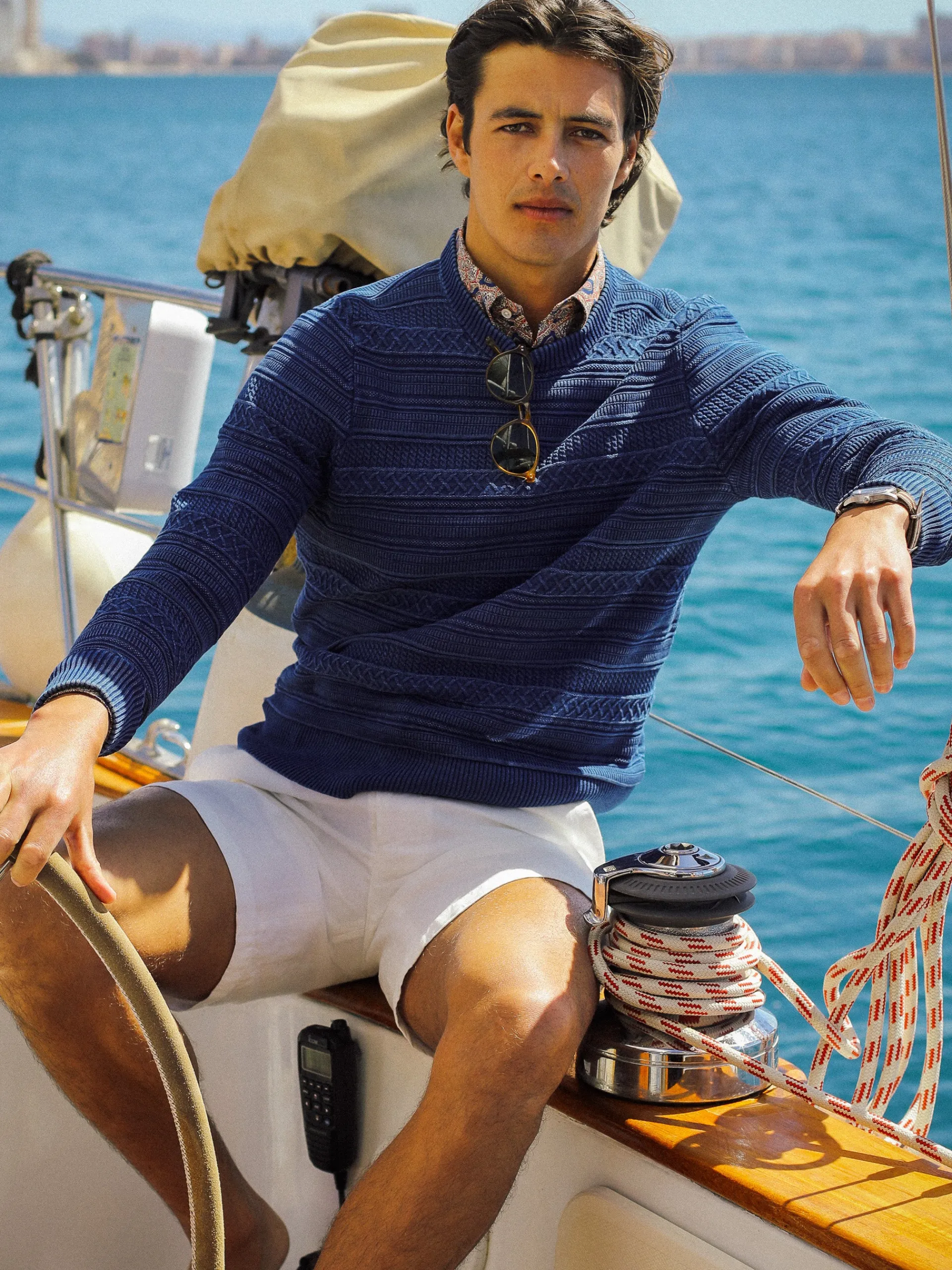 J.McLaughlin Dennis Sweater Indigo Sale