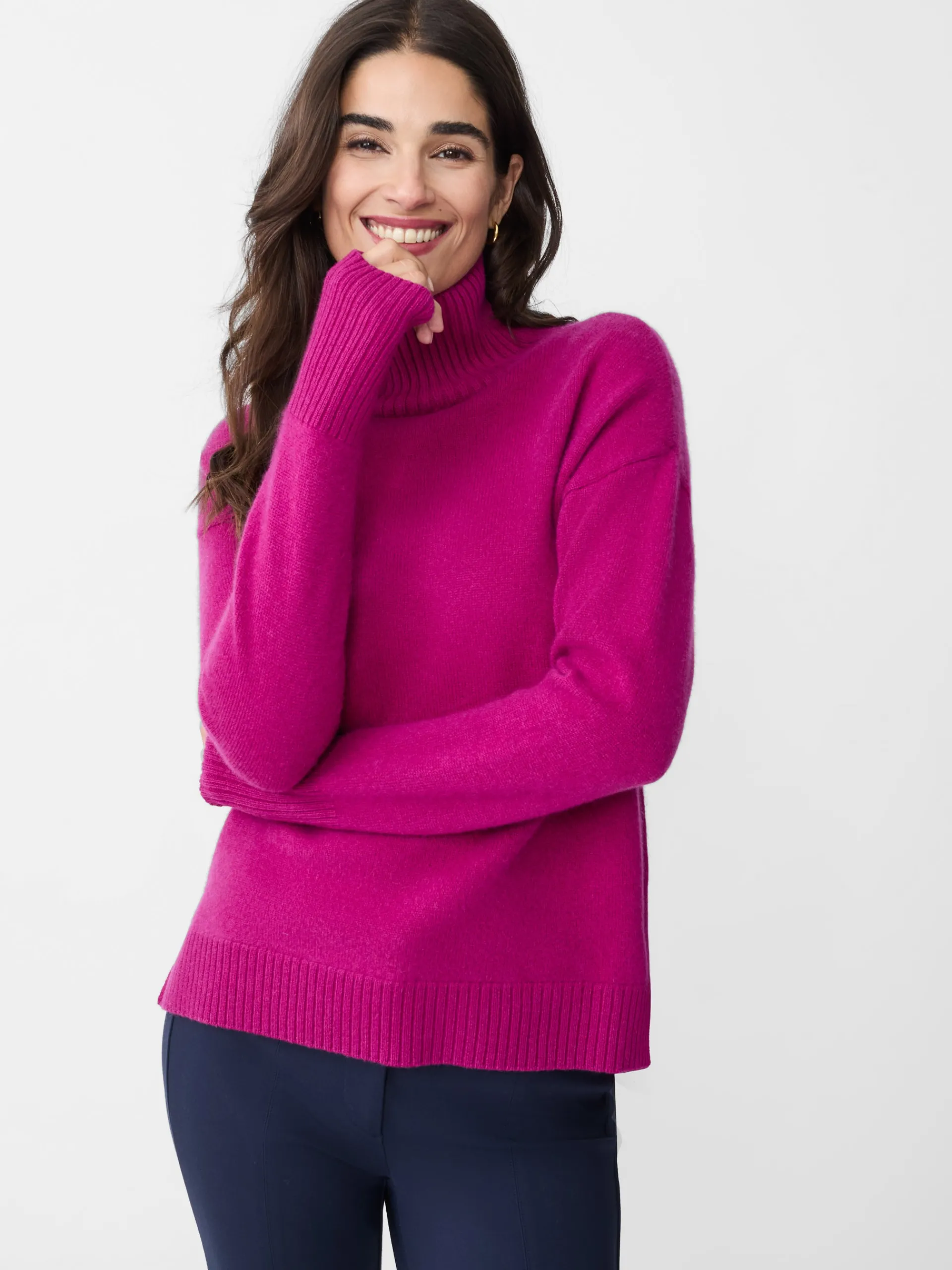 J.McLaughlin Dina Cashmere Turtleneck Violet Discount