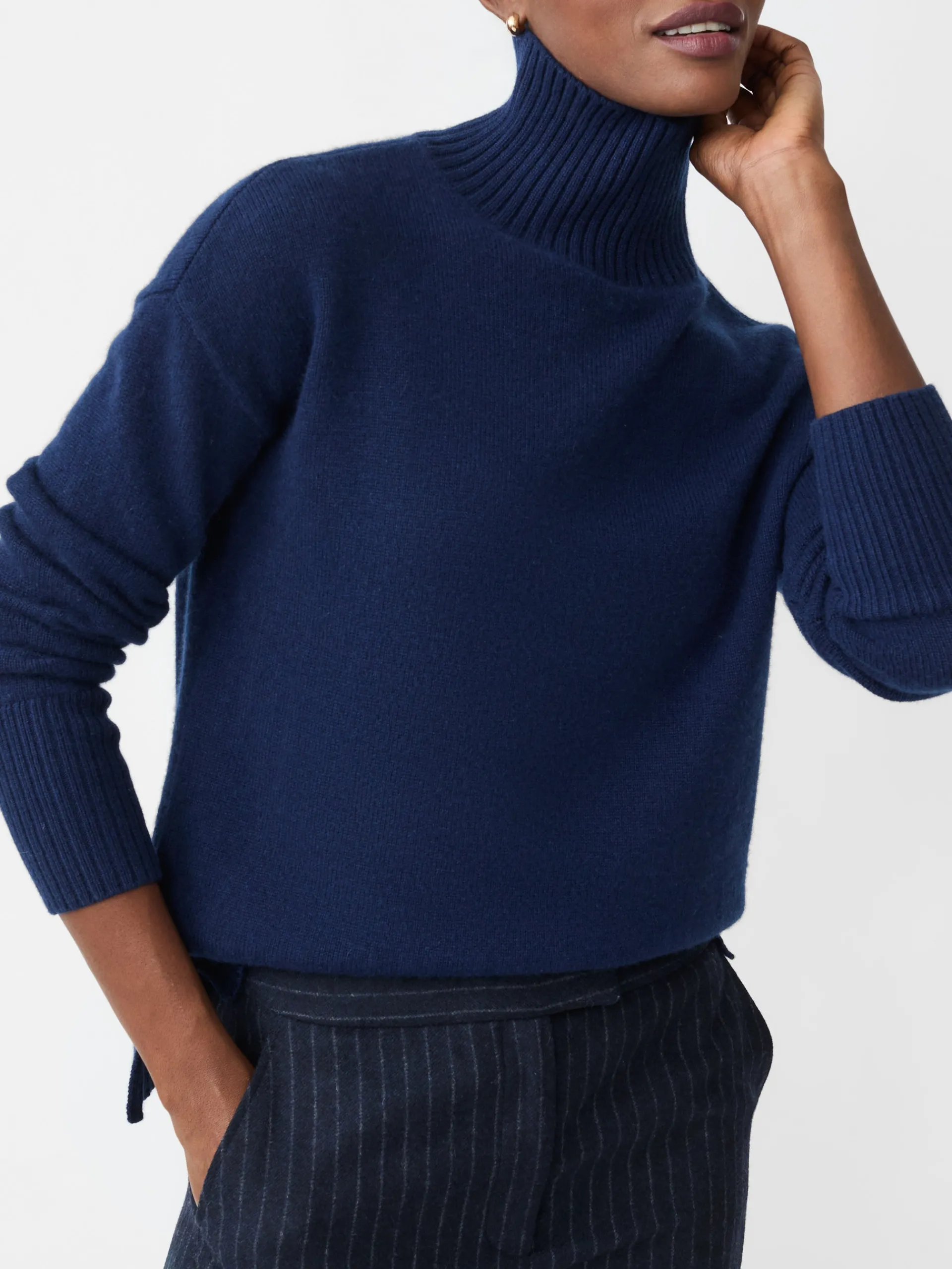 J.McLaughlin Dina Cashmere Turtleneck ClassicNavy Hot