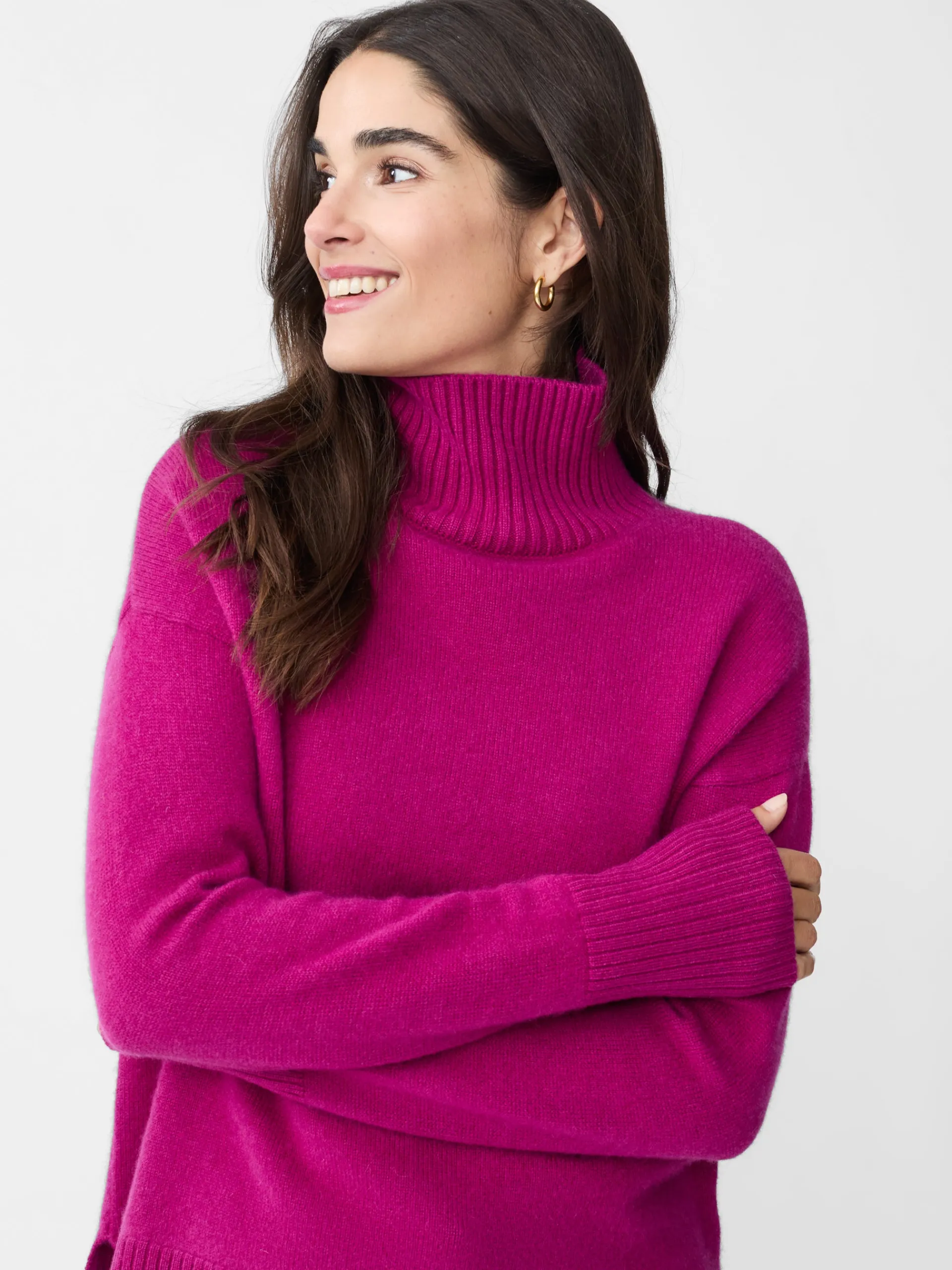 J.McLaughlin Dina Cashmere Turtleneck Violet Discount