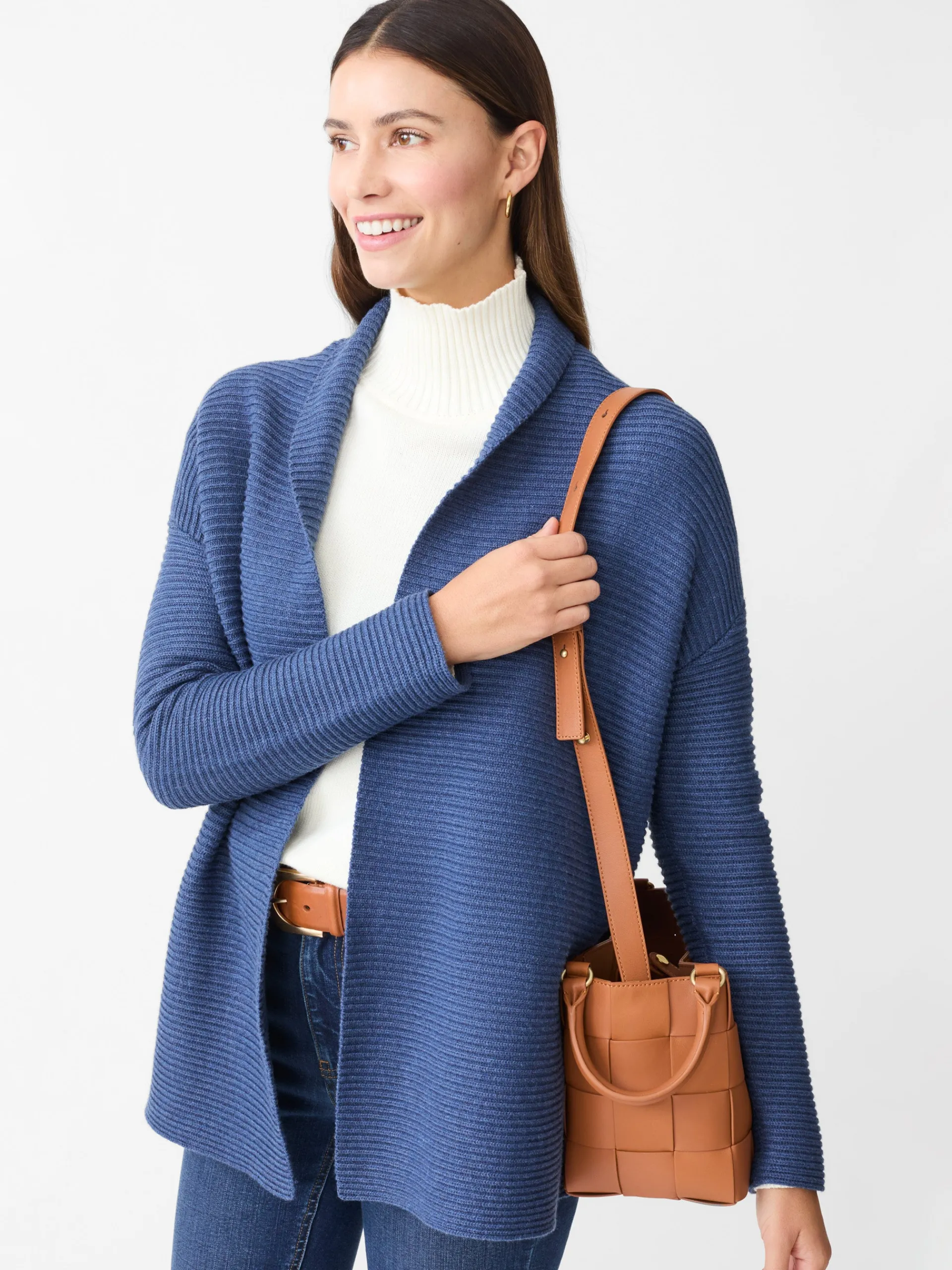 J.McLaughlin Dover Cardigan HeatherDarkDenim Shop