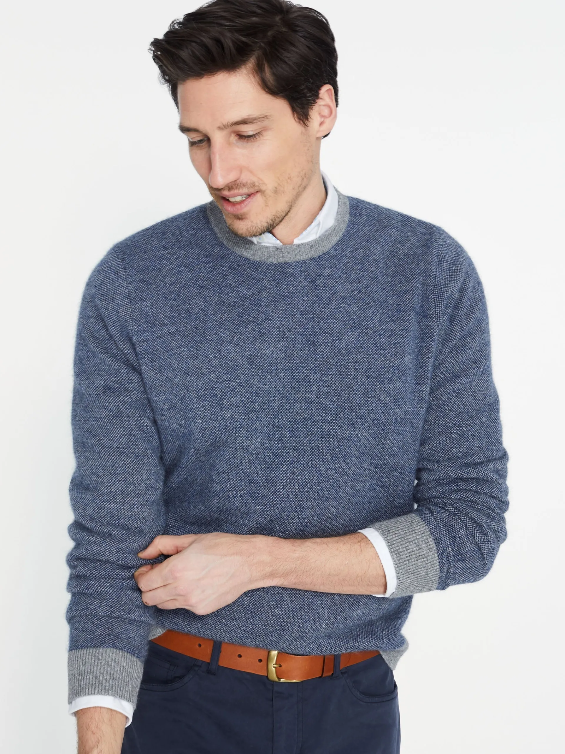 J.McLaughlin Dunkeld Sweater Navy/Gray Best
