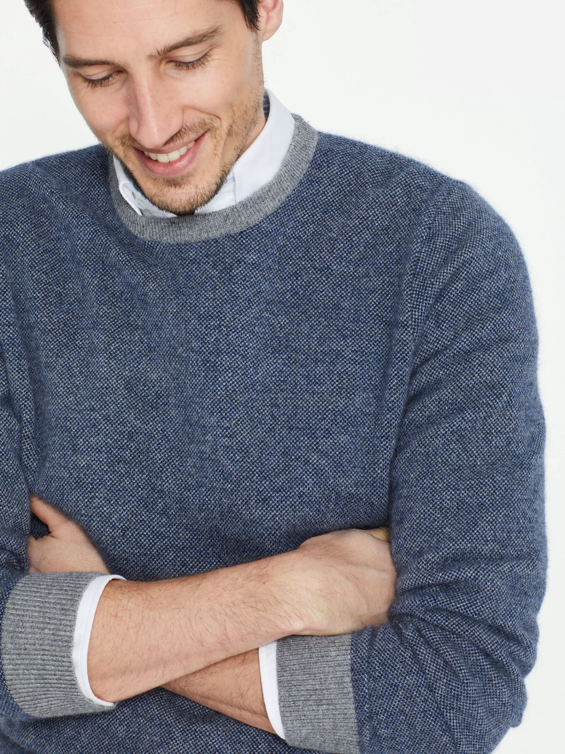 J.McLaughlin Dunkeld Sweater Navy/Gray Best
