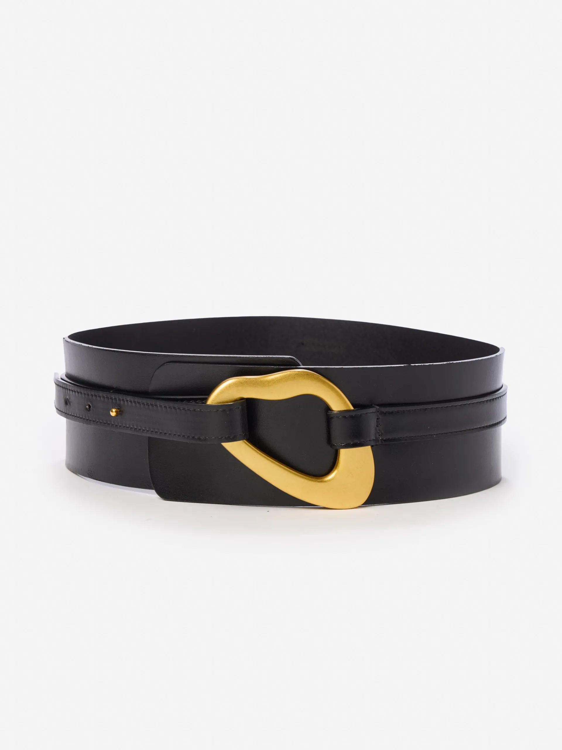 J.McLaughlin Ellingtone Leather Belt Black Flash Sale