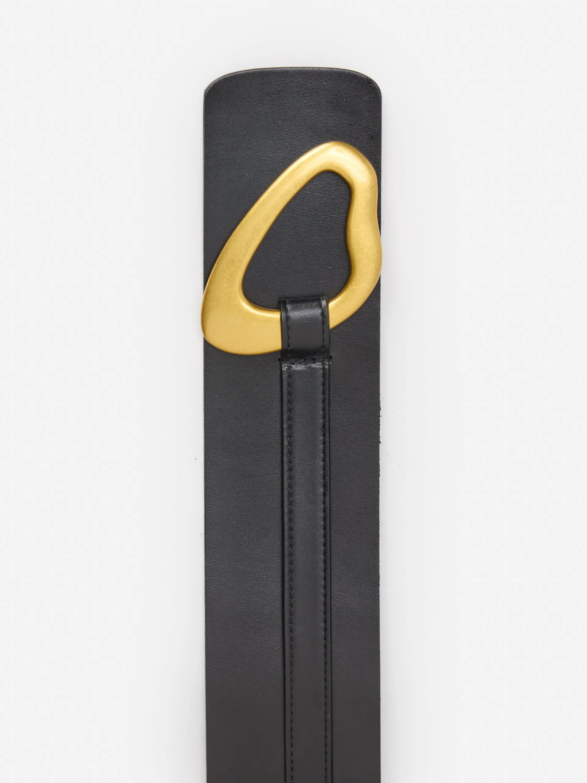 J.McLaughlin Ellingtone Leather Belt Black Flash Sale