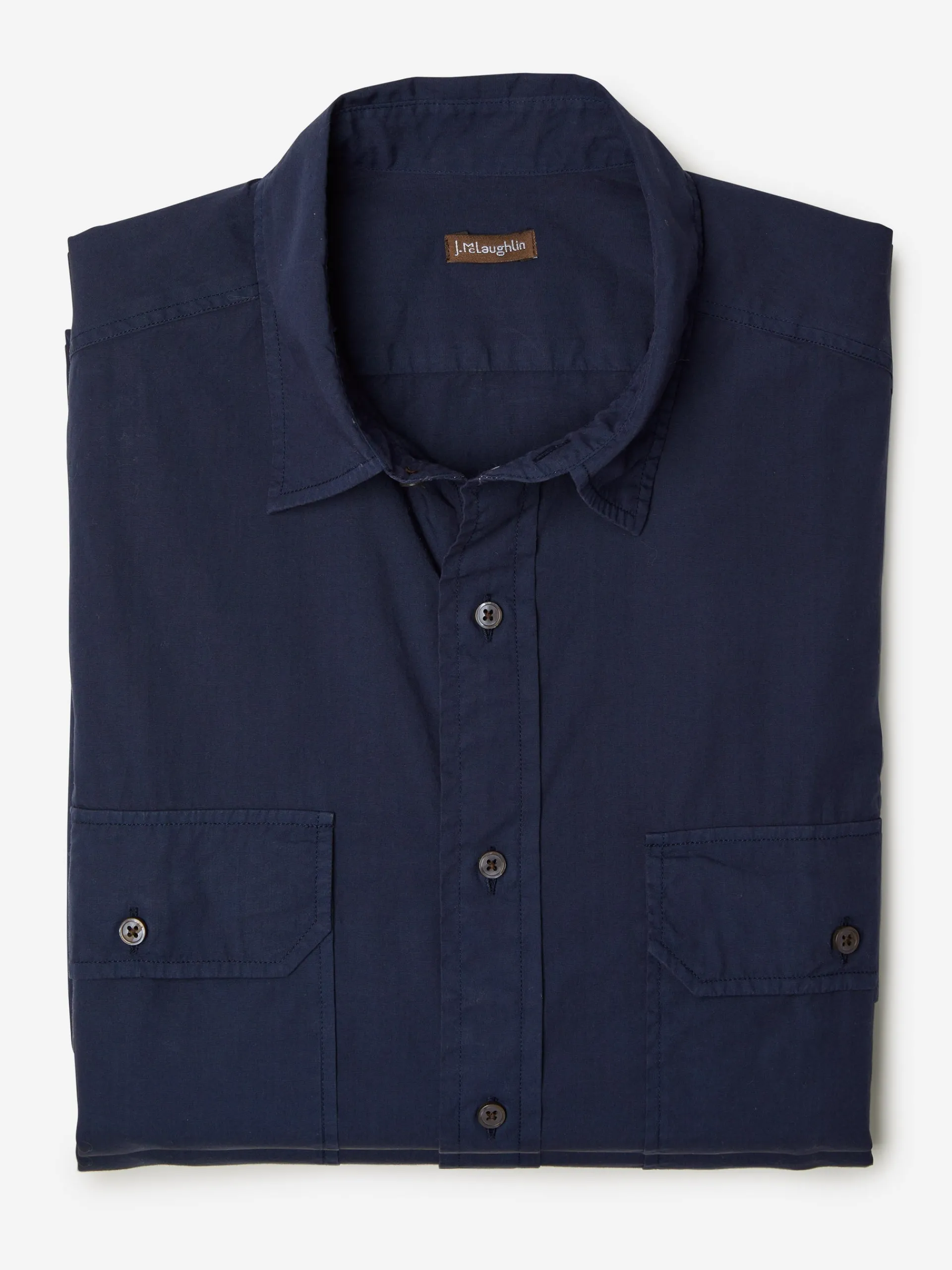 J.McLaughlin Everet Classic Fit Shirt Navy Online