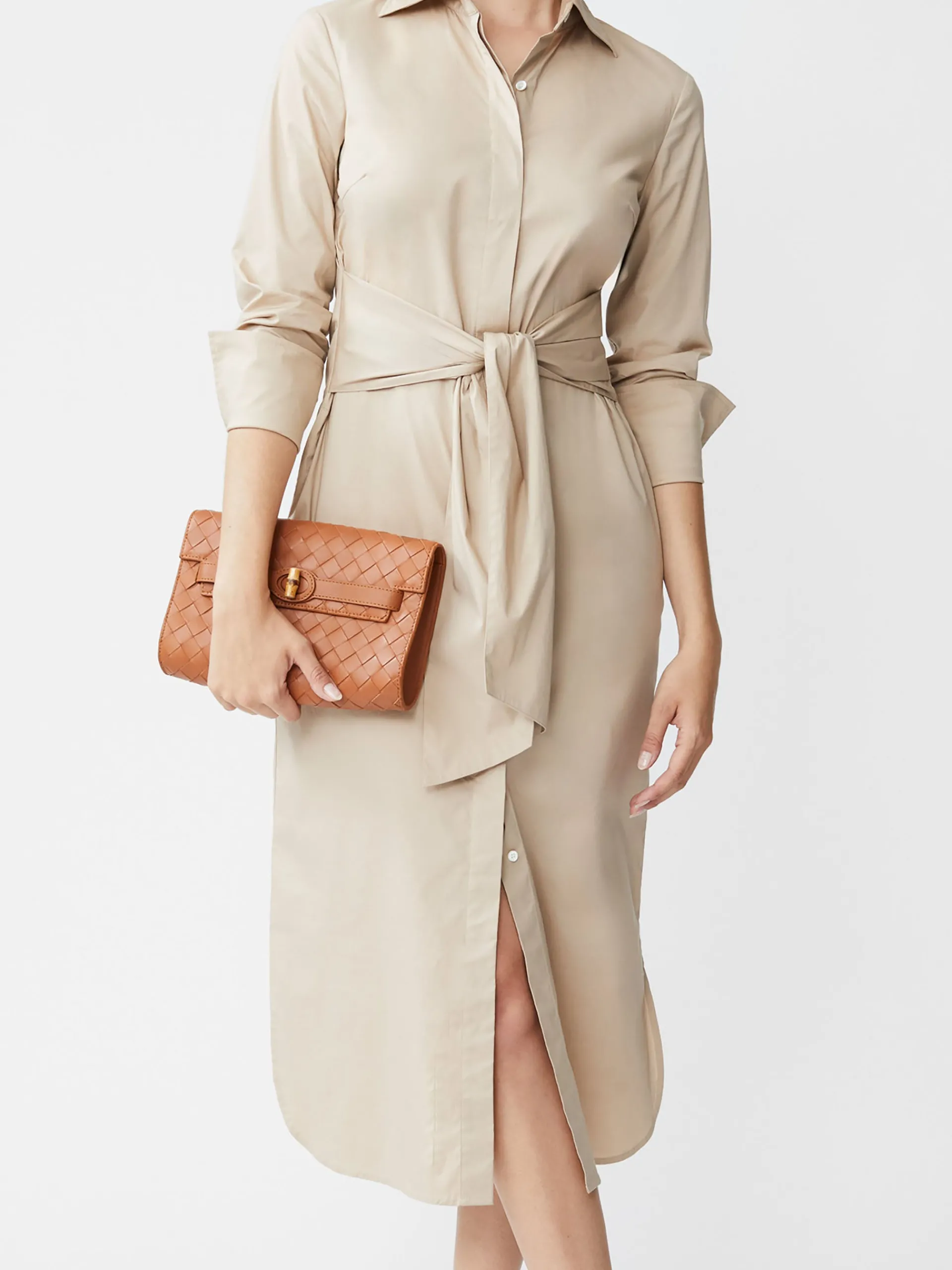 J.McLaughlin Everly Woven Leather Clutch DarkVachetta Fashion
