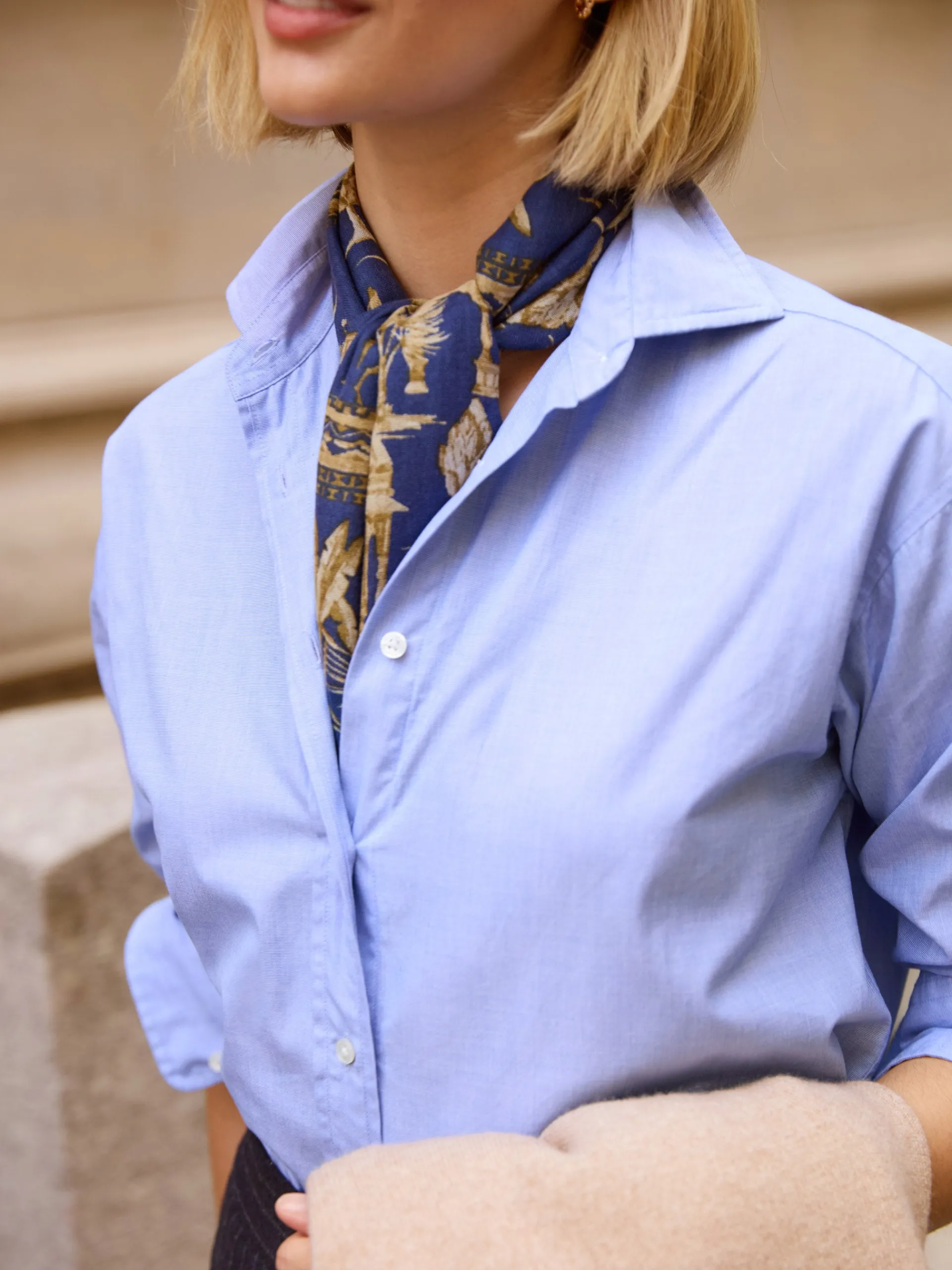 J.McLaughlin Finn Shirt Blue Hot