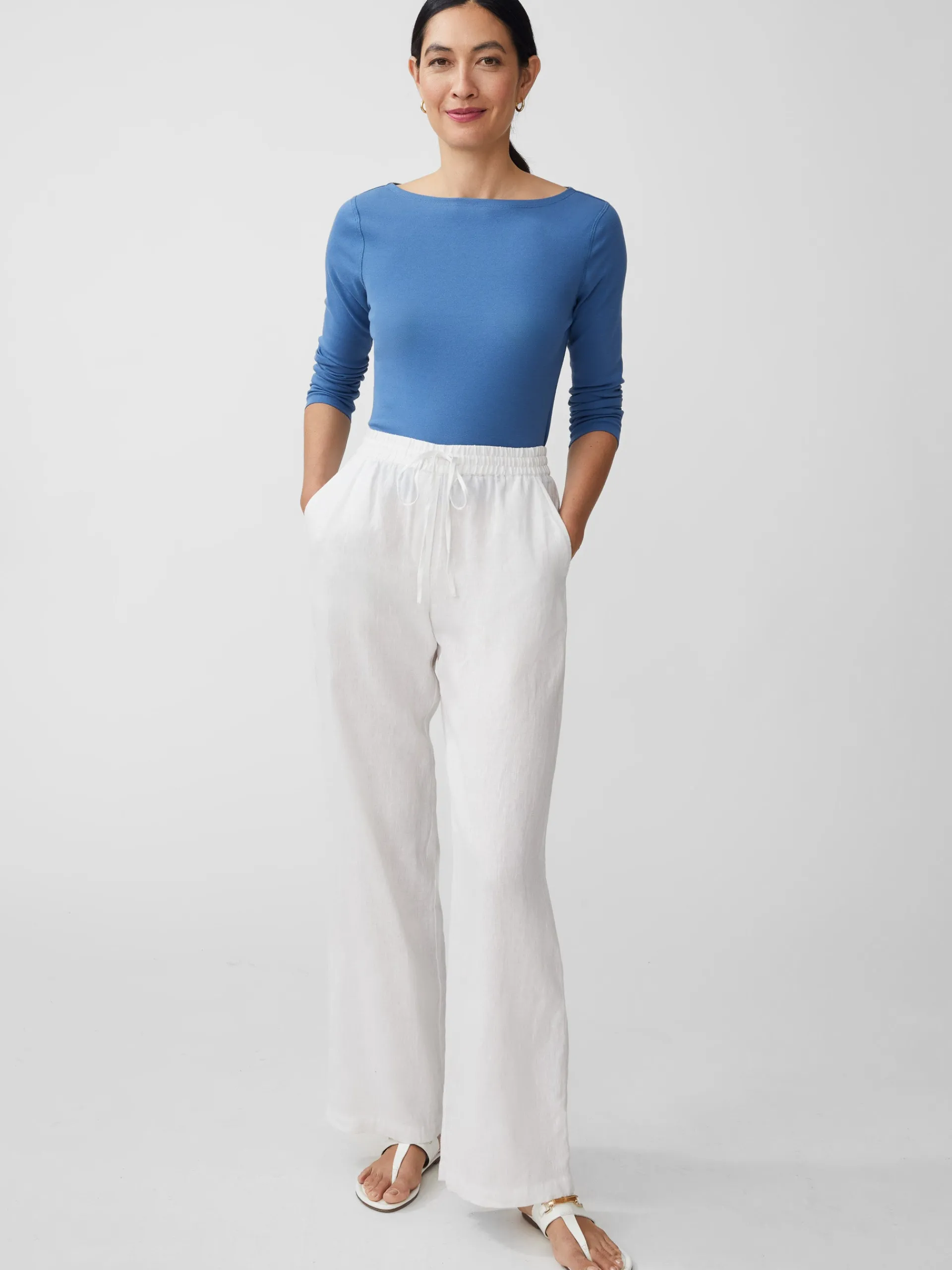 J.McLaughlin Goldie Tee DenimBlue Flash Sale