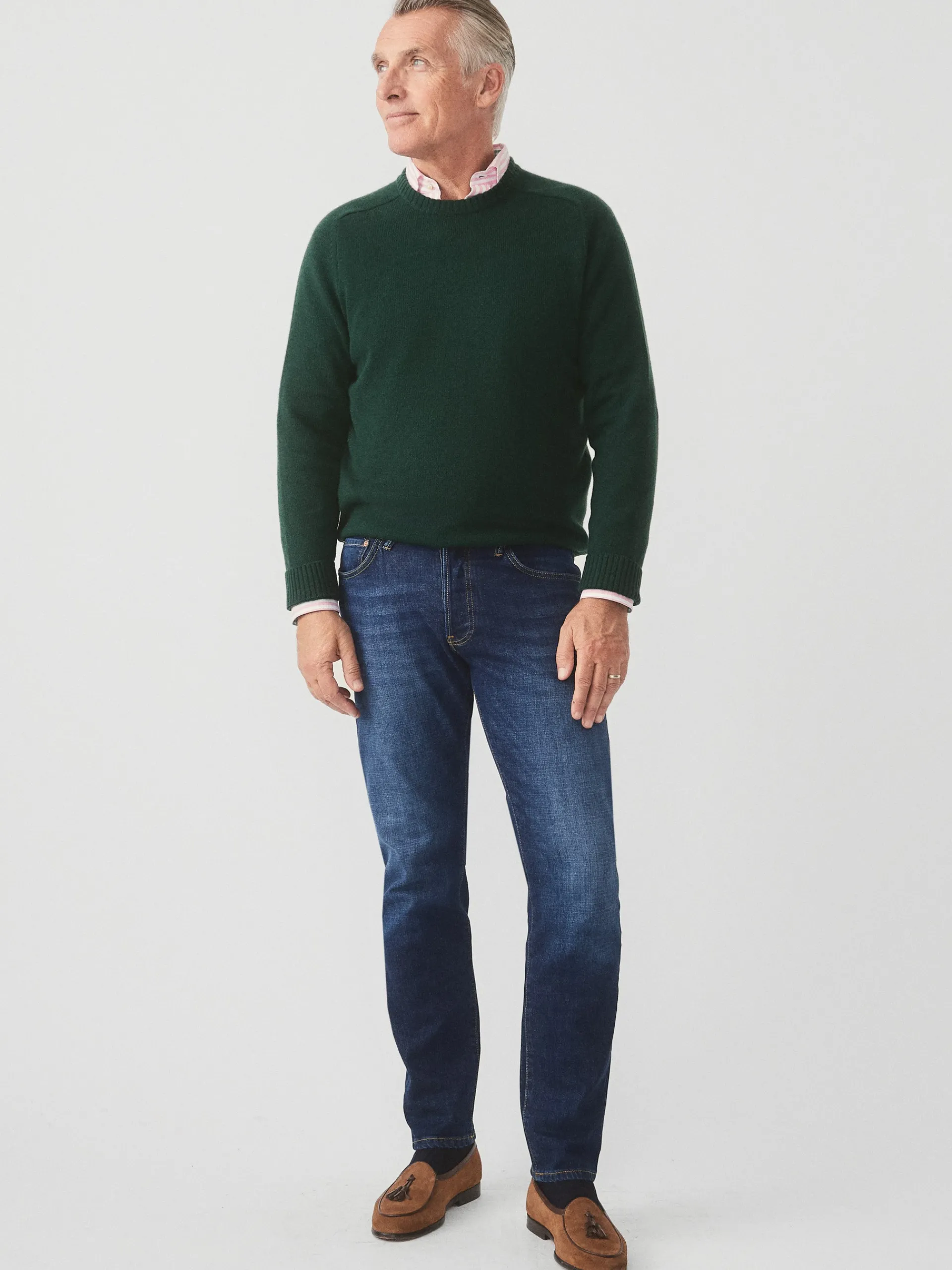 J.McLaughlin Gordon Cashmere Sweater BottleGreen Outlet