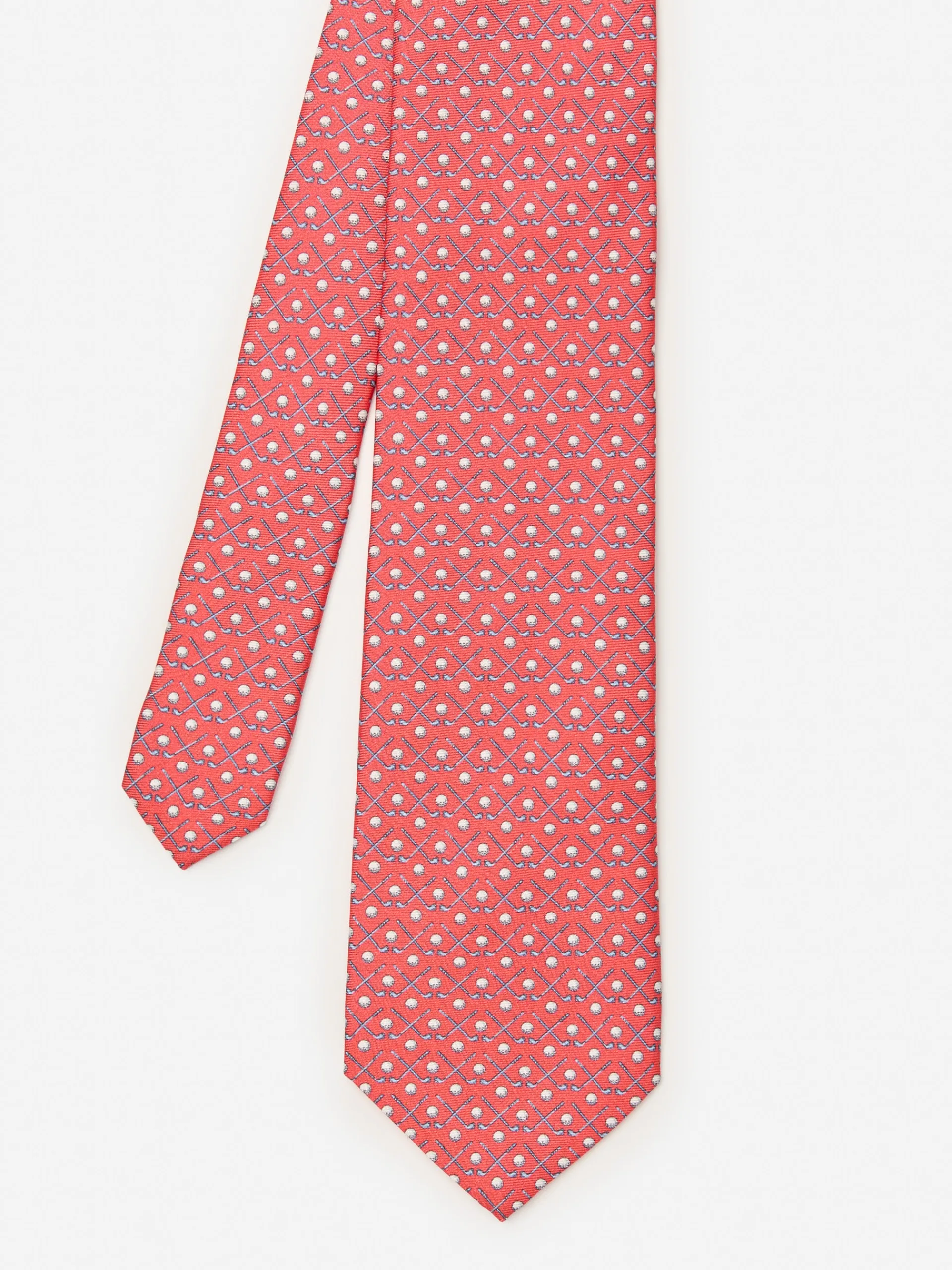 J.McLaughlin Italian Silk Tie in Golf Red Sale