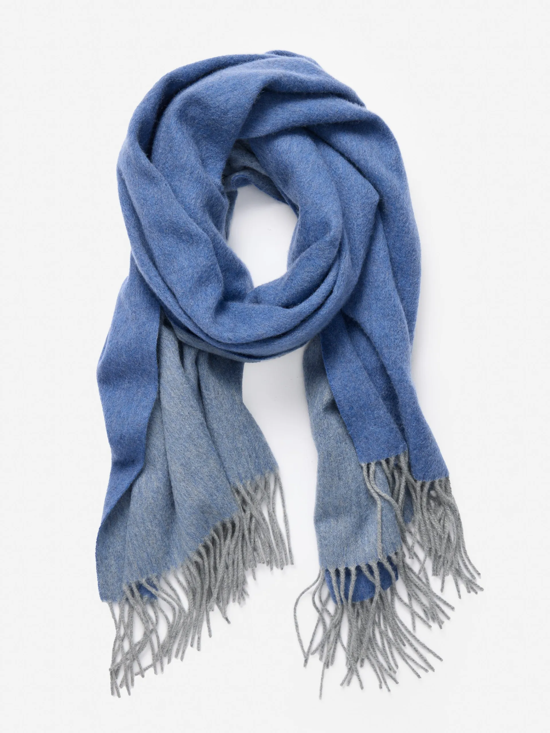 J.McLaughlin Jaipur Cashmere Scarf Navy/Gray Flash Sale